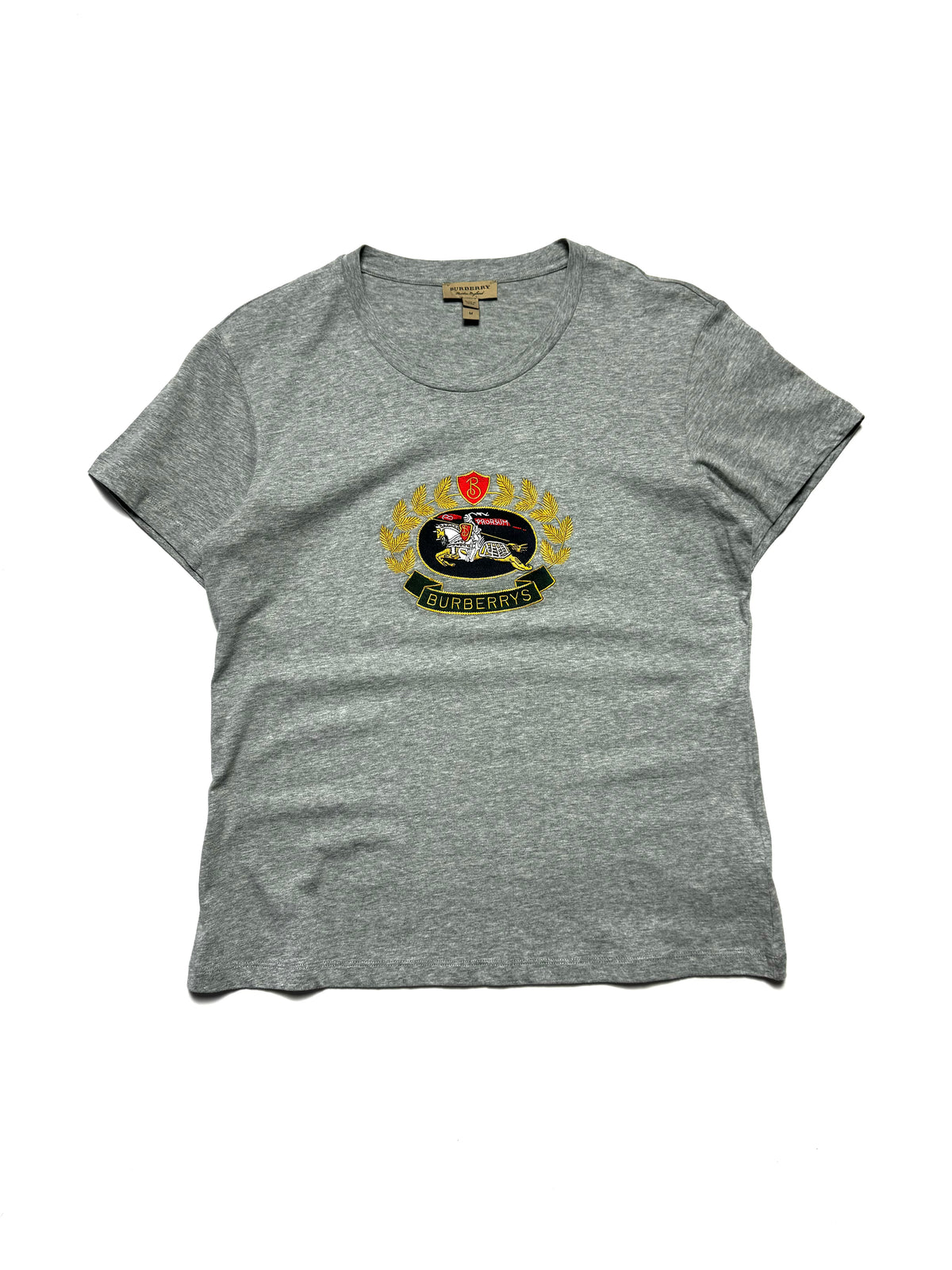 Burberry Grey Embroidery Tee