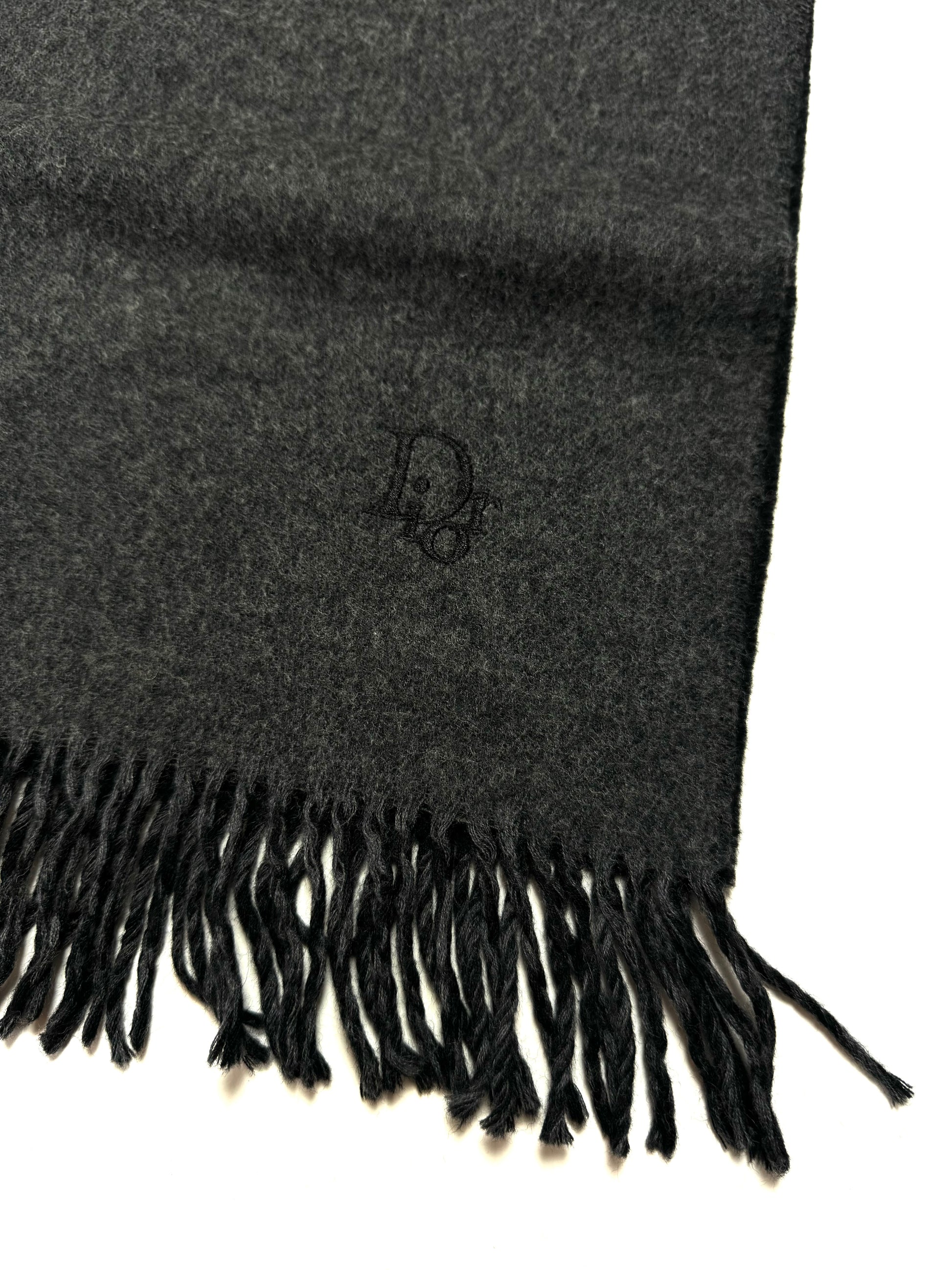 Christian Dior Vintage Dark Grey Scarf