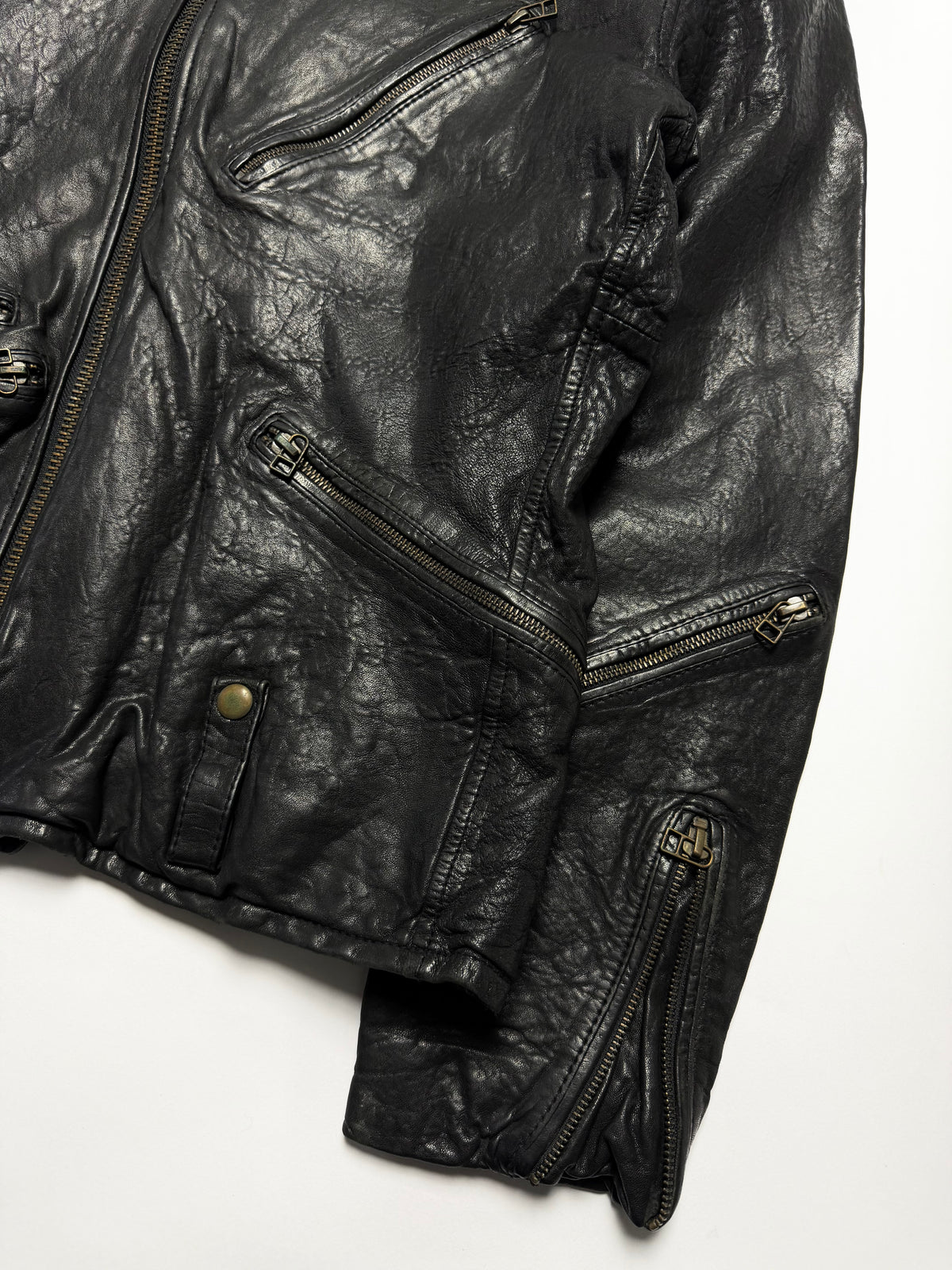Avirex Lambskin Leather Motorcycle Rider Jacket