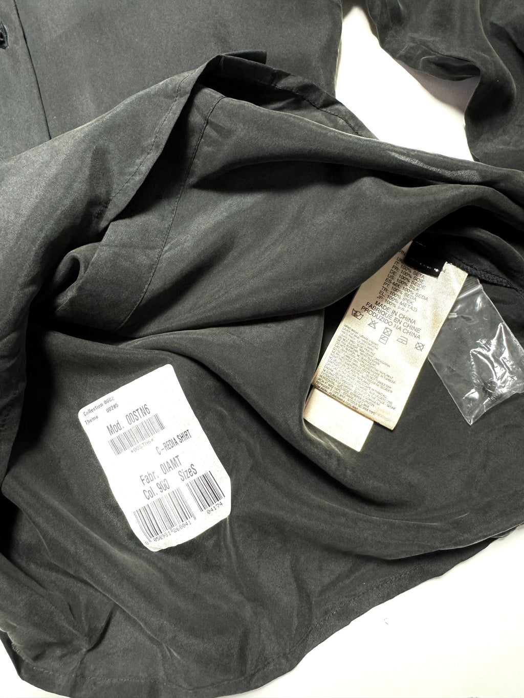 Diesel Black Asymmetrical Collar Shirt