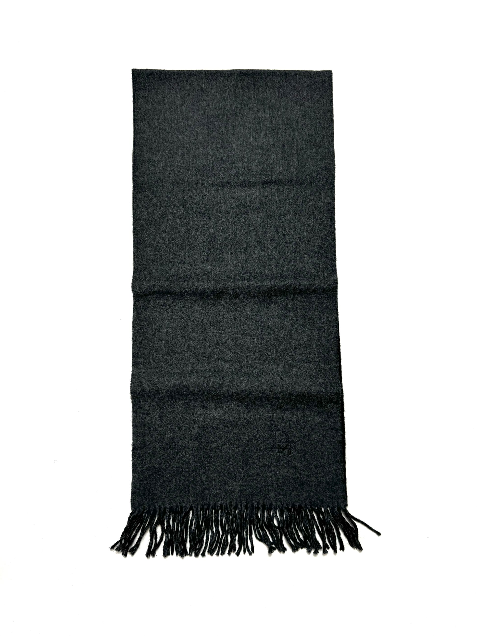 Christian Dior Vintage Dark Grey Scarf