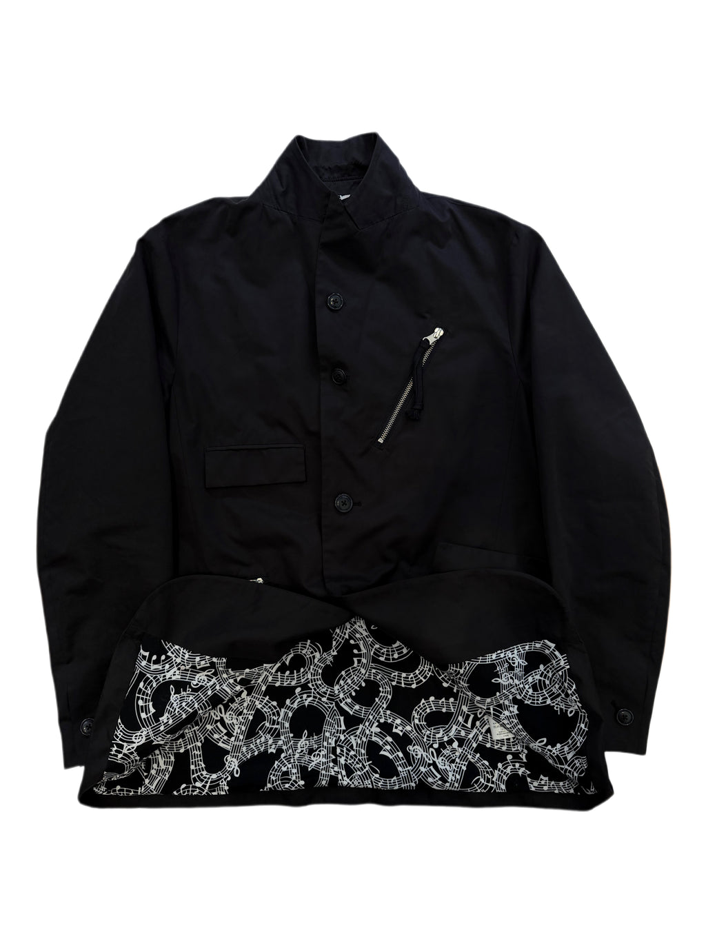 Number (n)ine Black Blazer Zip Pocket Jacket
