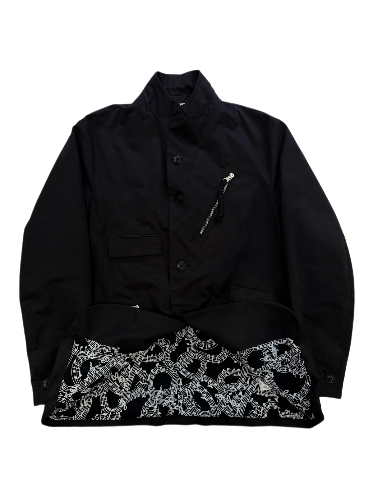 Number (n)ine Black Blazer Zip Pocket Jacket