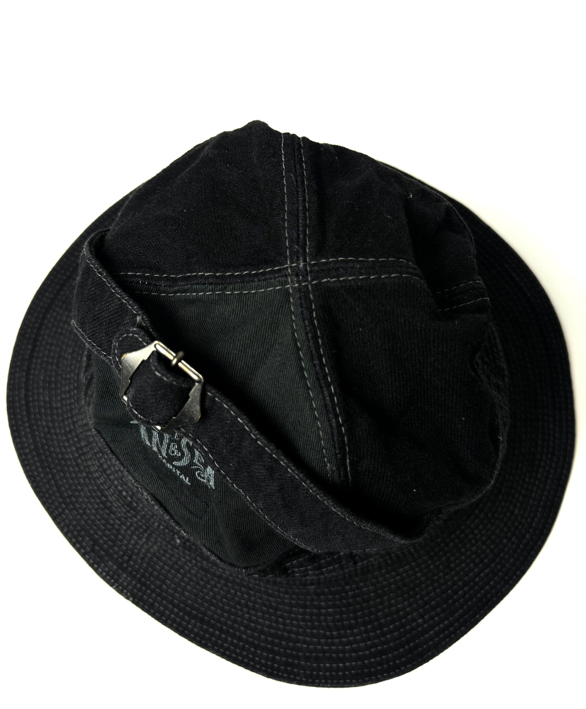 Kapital Black Oldman and Sea Denim Bucket Hat