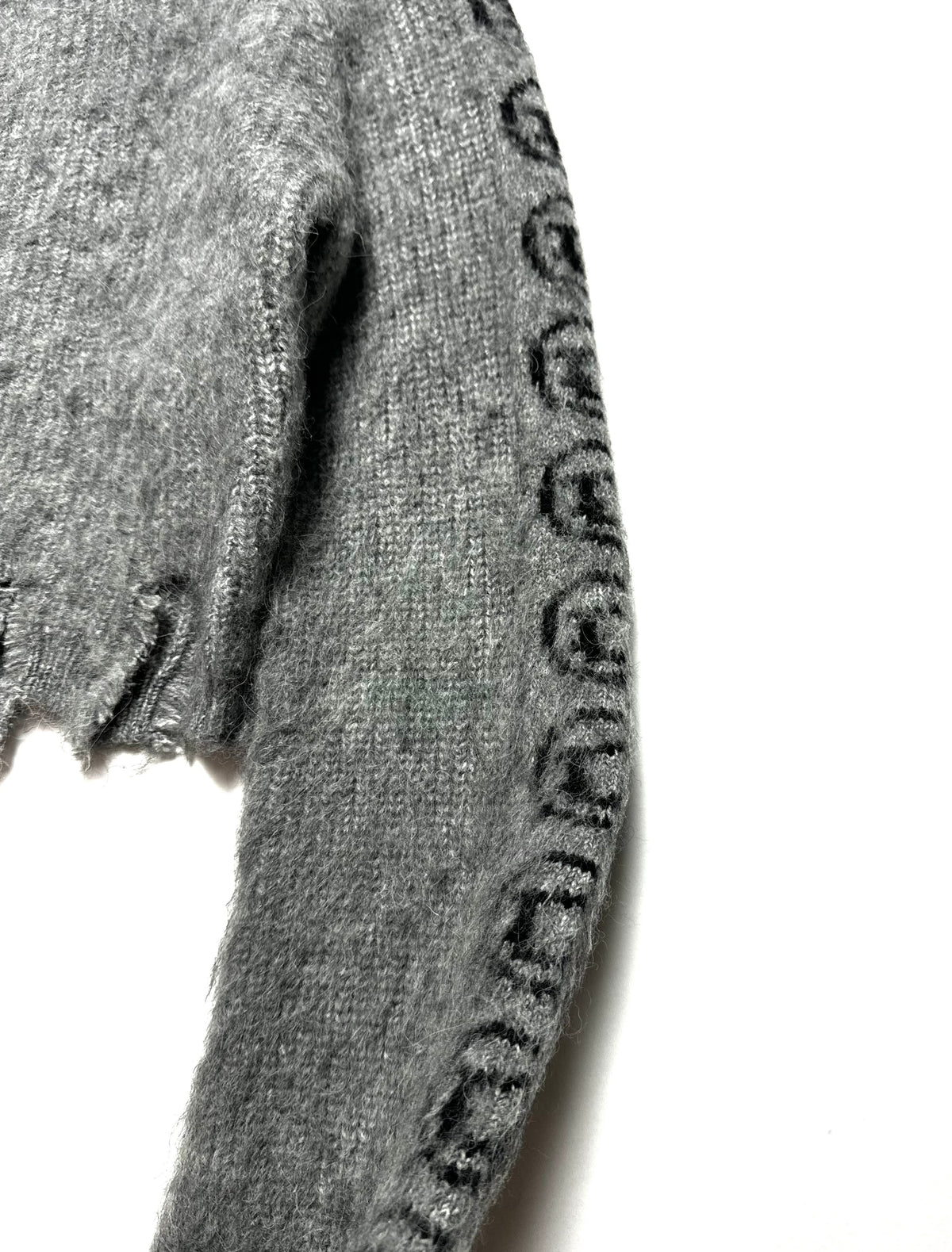 Diesel Cropped Distressed Knit Top