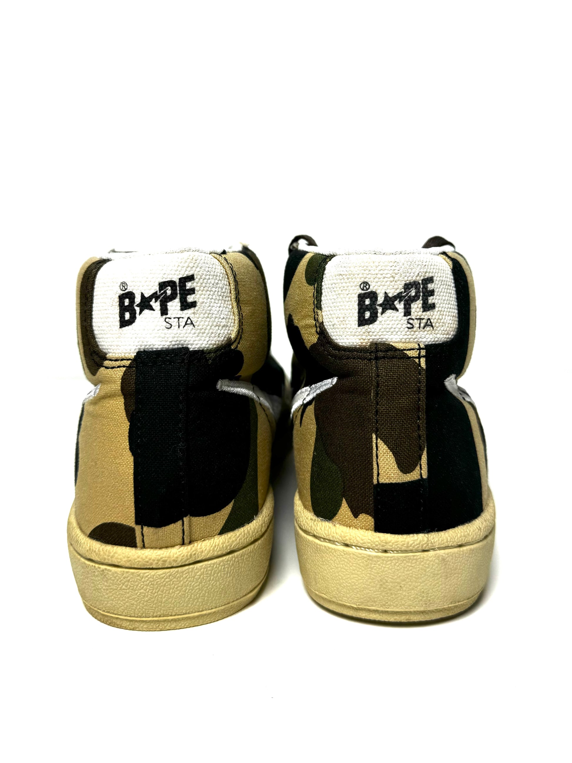 BAPE 2000s Camo Leather Skullsta High Top