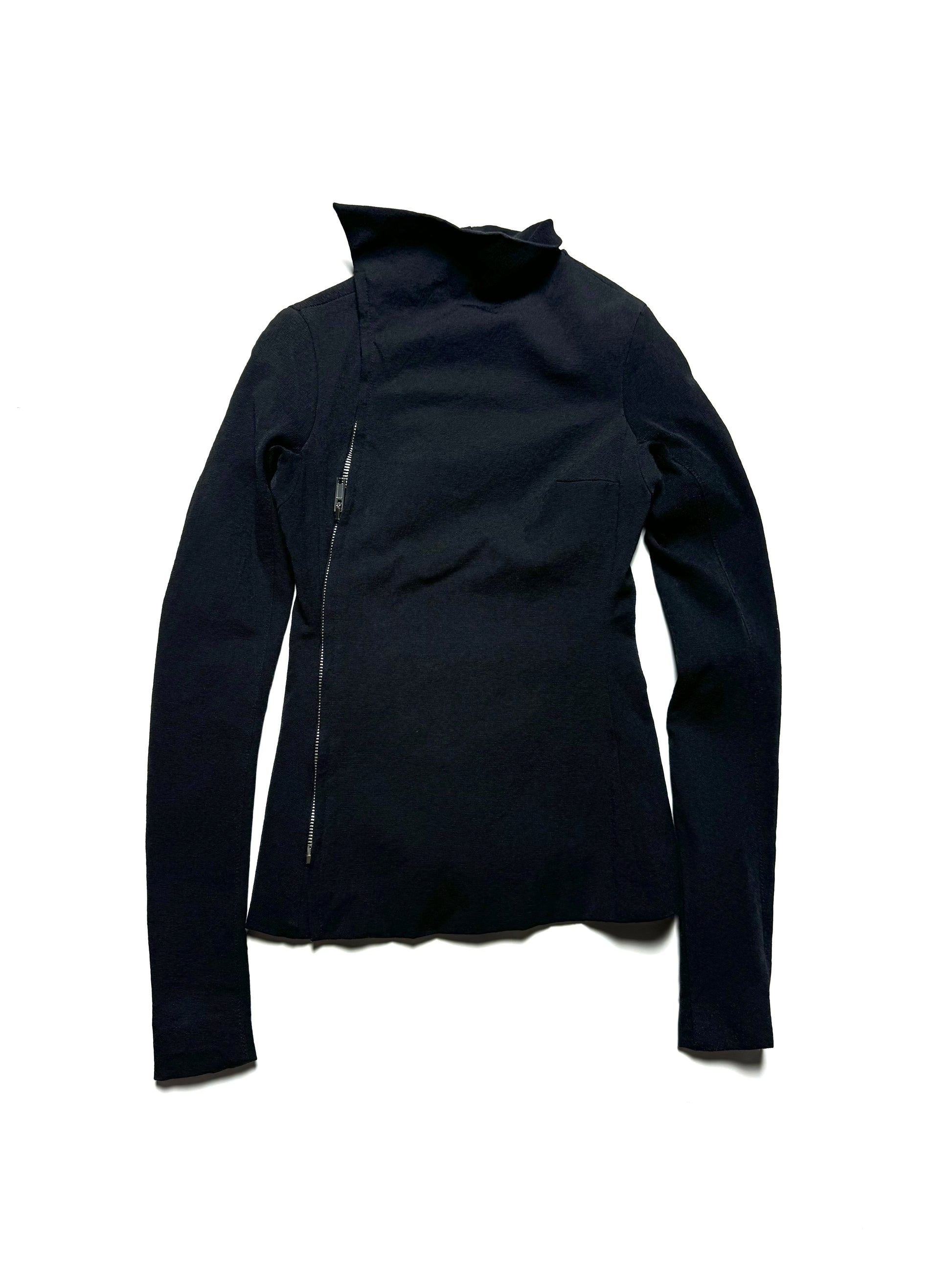 Rick Owens Asymmetrical Zip  DRKSHDW High Collar Jacket
