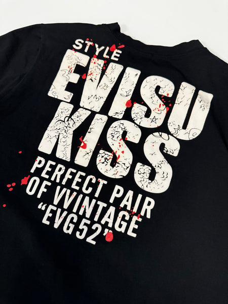 Evisu Kiss Black Tee