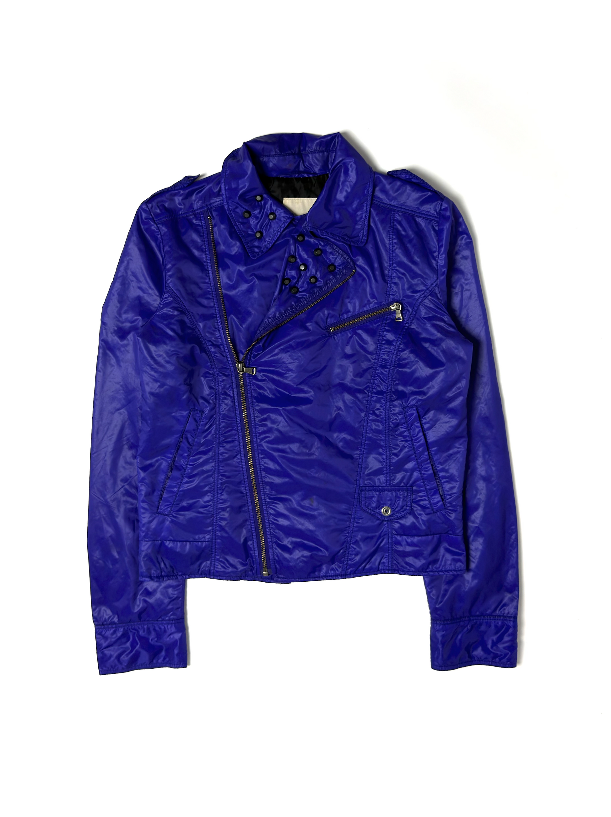 Diesel Purple Nylon Biker Jacket