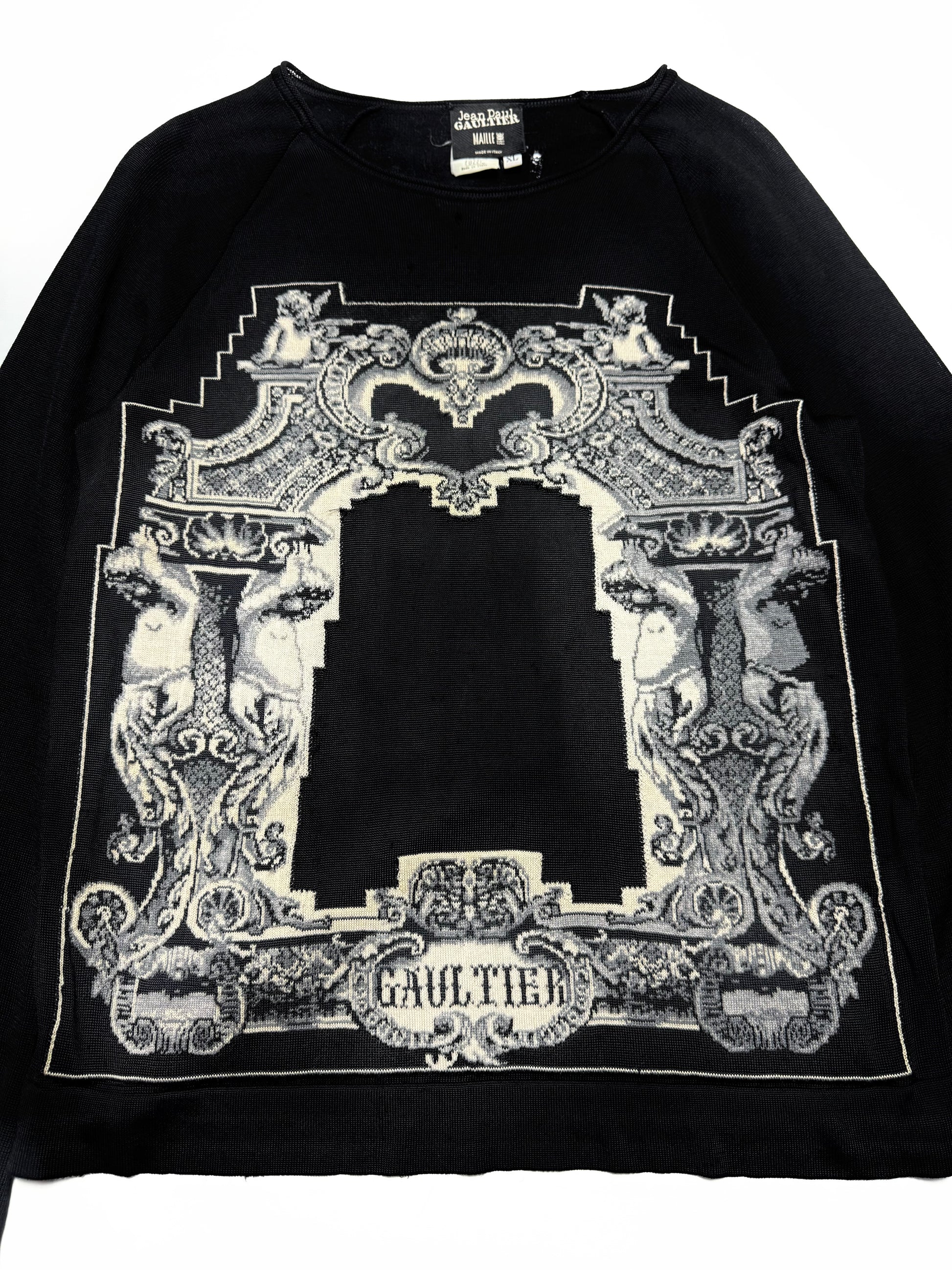 Jean Paul Gaultier Black Silk Wool Knitwear