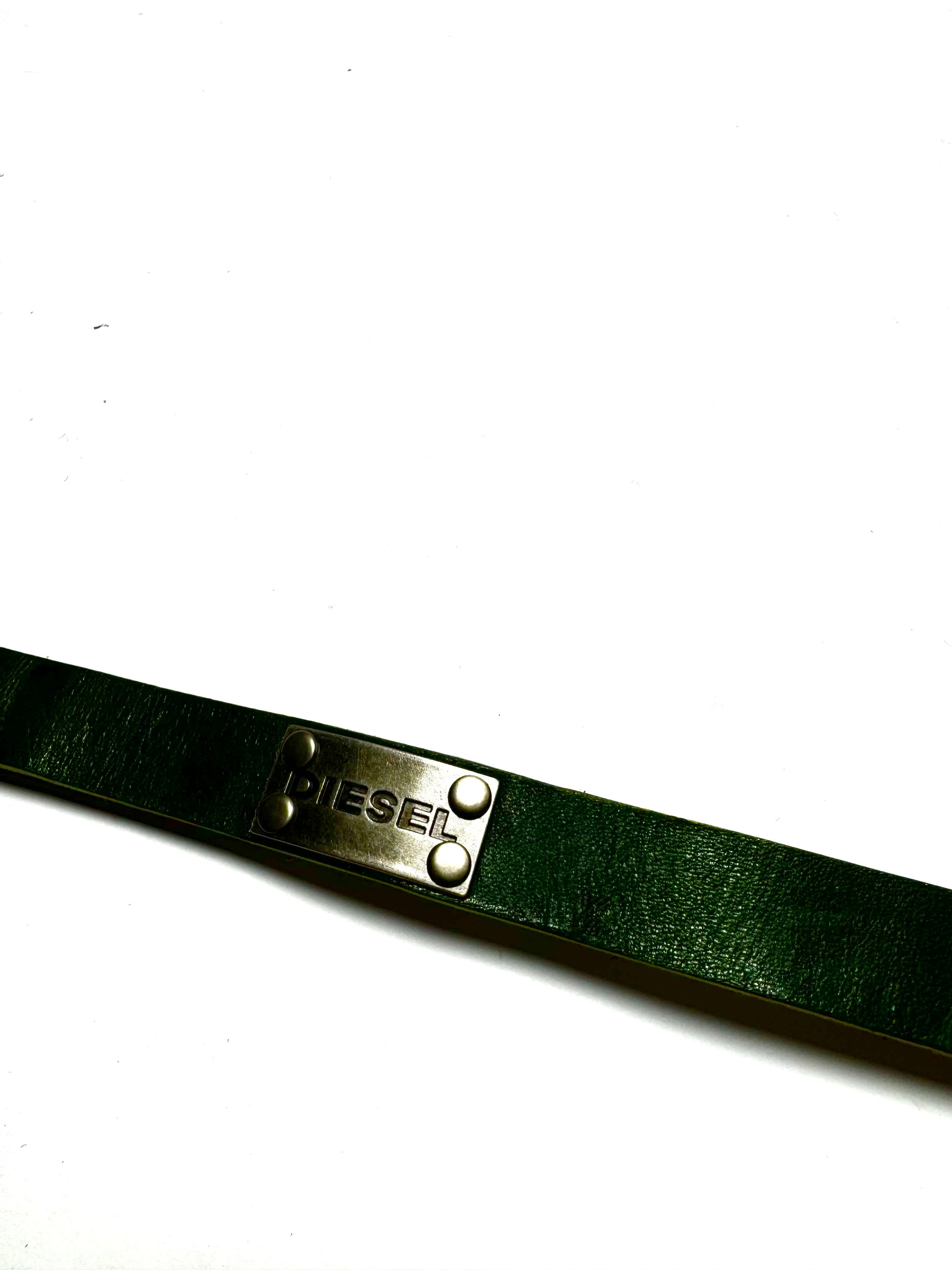 Diesel Green Leather Bracelet