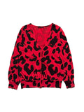 Hysteric Glamour Red Leopard Cardigan