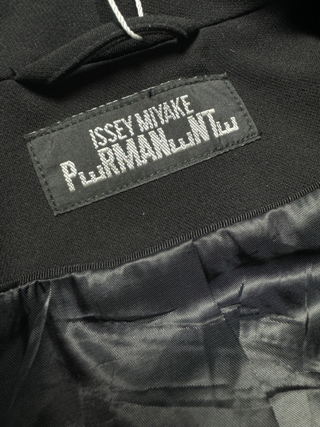 Issey Miyake Permanent Line  Black Asymmetrical Coat