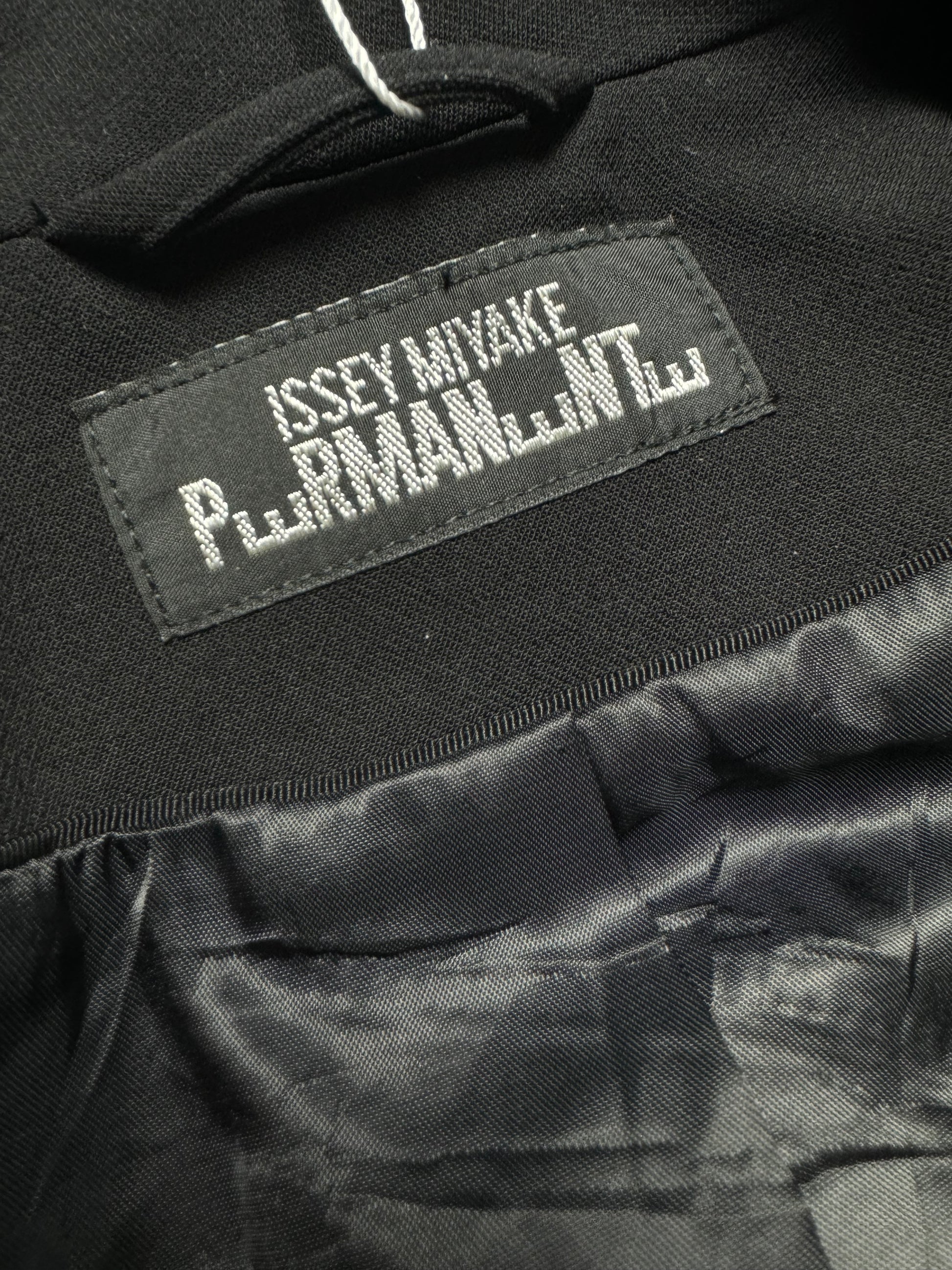 Issey Miyake Permanent Line  Black Asymmetrical Coat