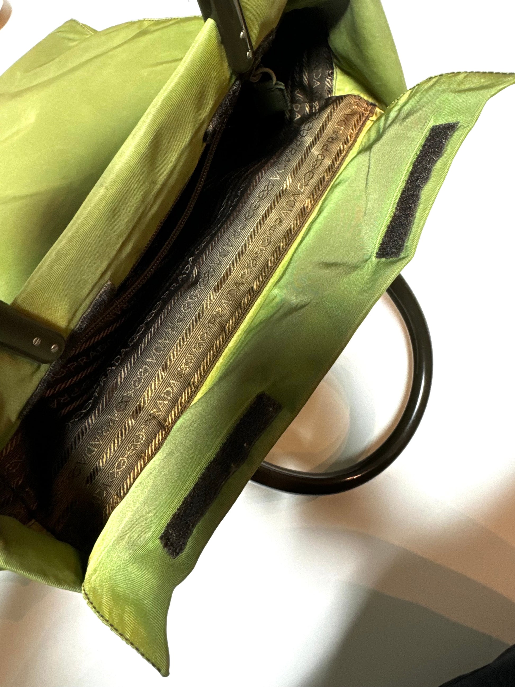PRADA Vintage Green Tote Bag