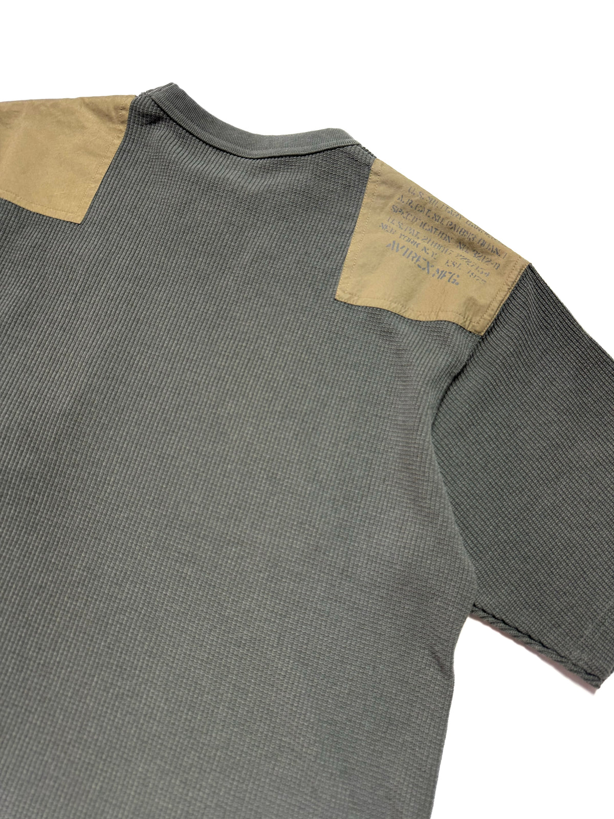 Avirex Army Green Waffle Short Sleeve