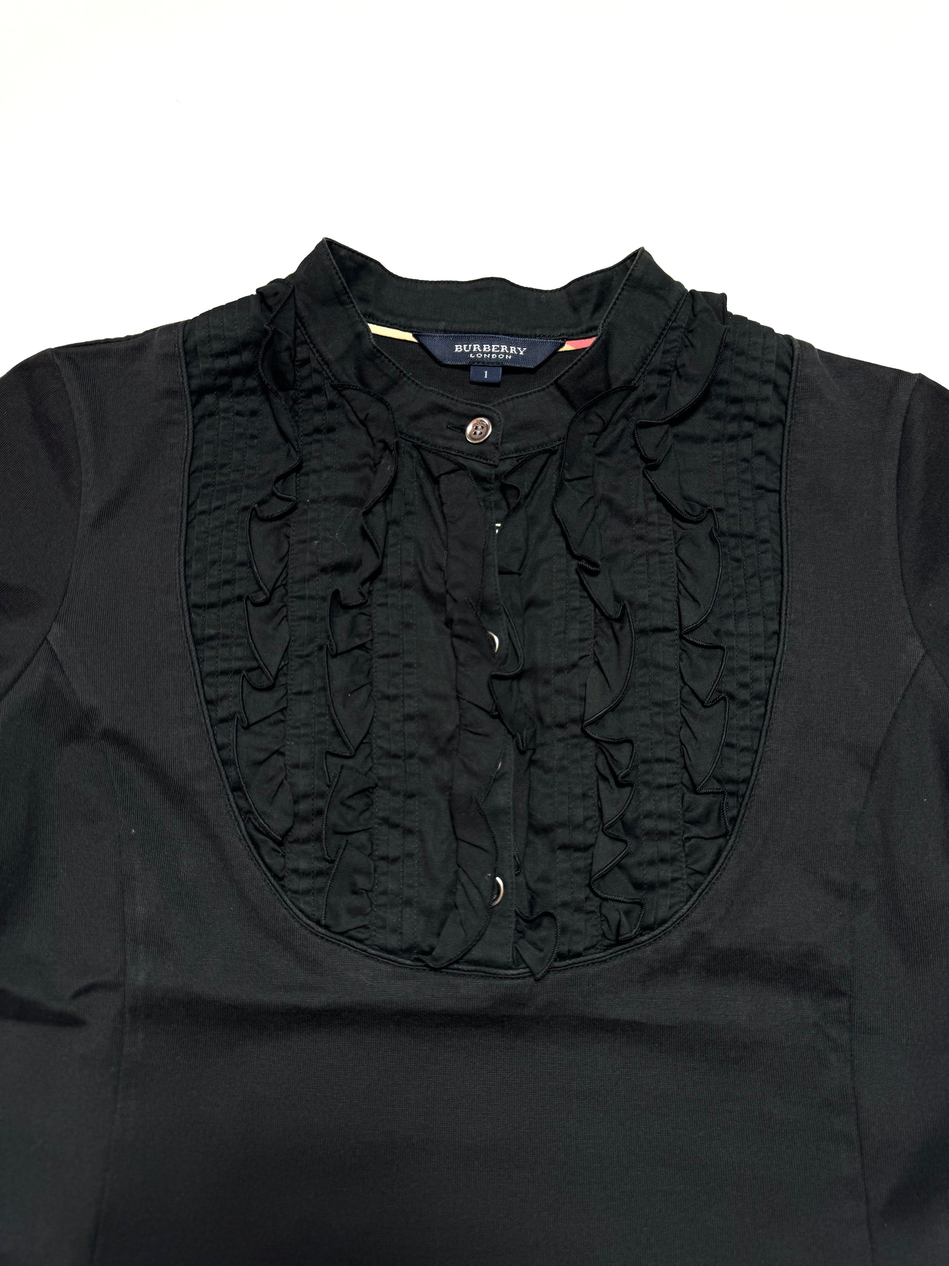 Burberry Blouse Black Short Sleeve