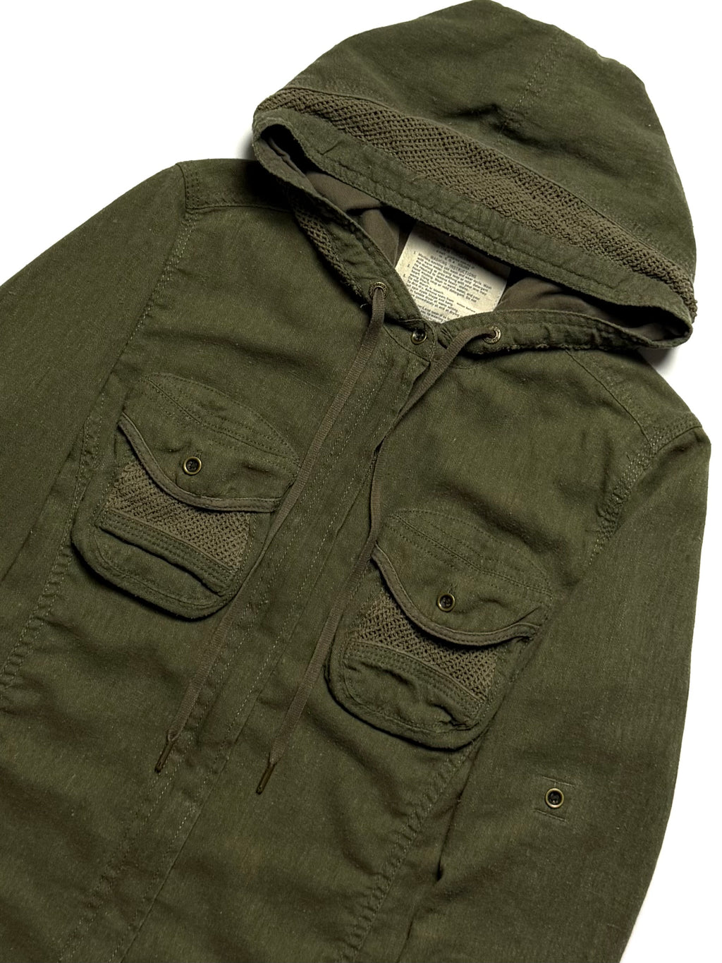 G.O.A Army Green Hood Zip Jacket 2000s