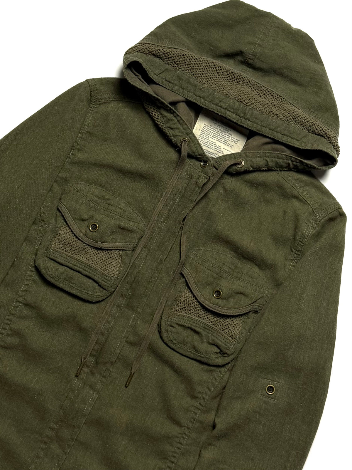 G.O.A Army Green Hood Zip Jacket 2000s