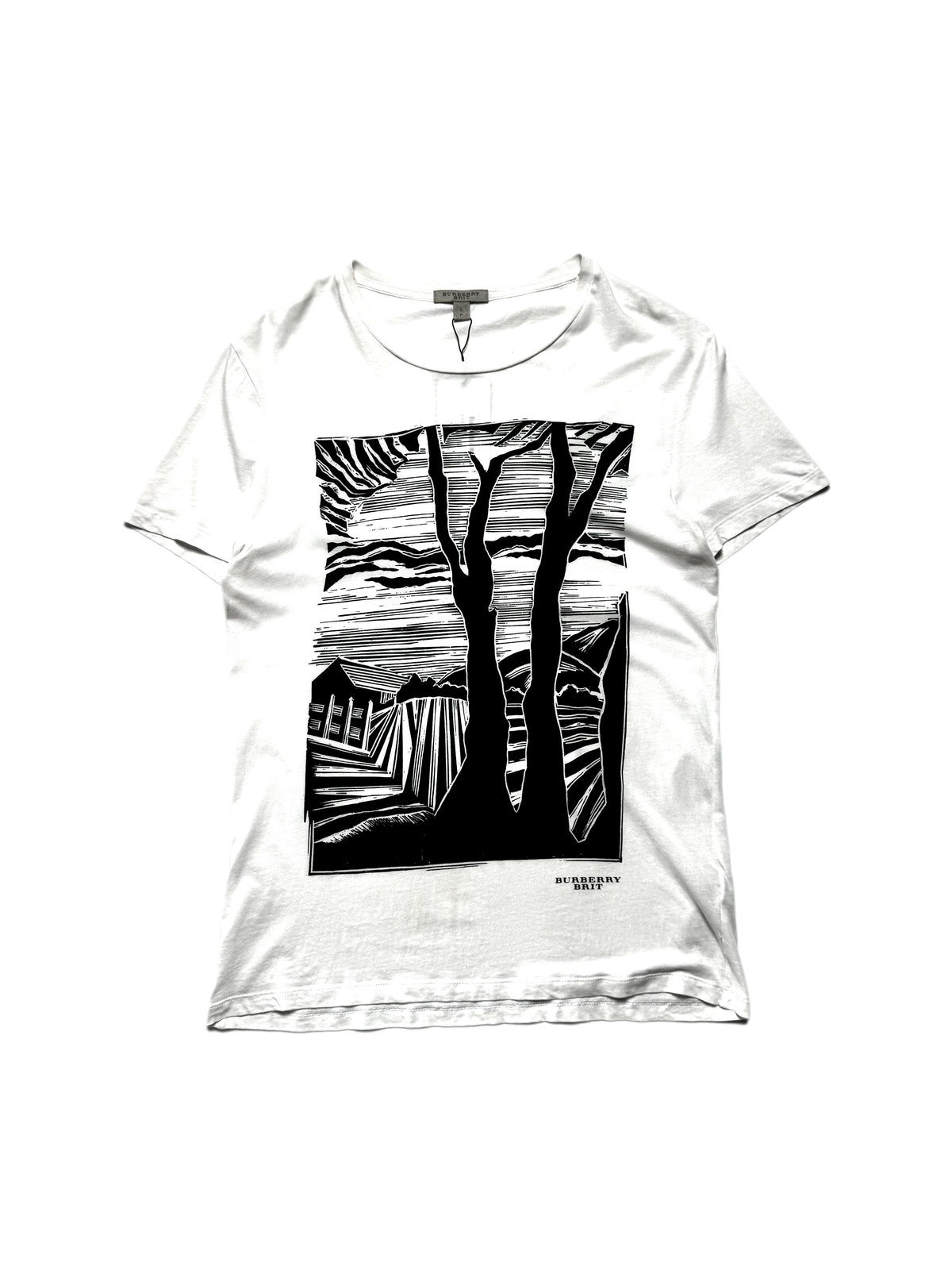 Burberry Brit White Tree Print Tee