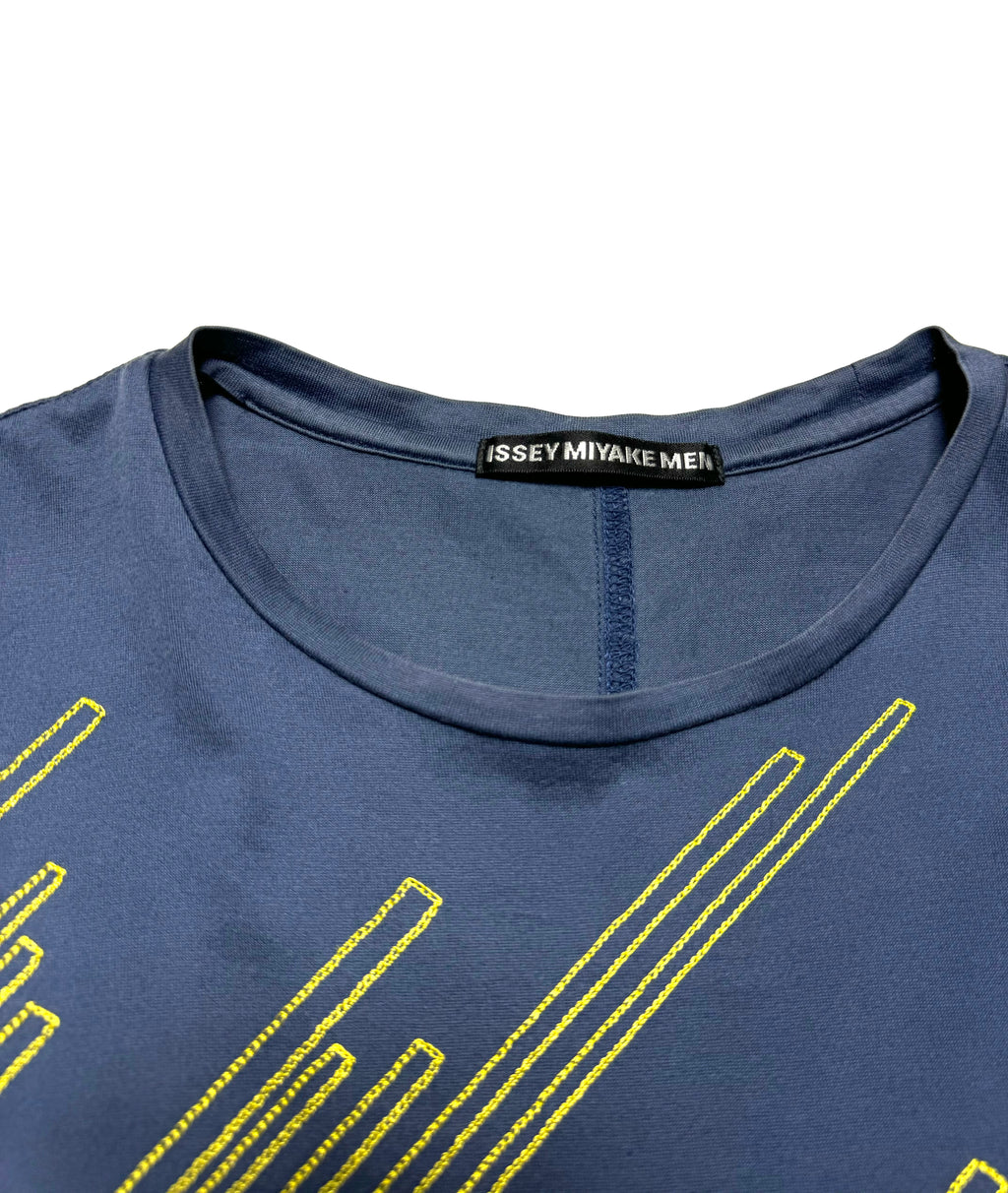 Issey Miyake Blue Yellow Stitching Tee