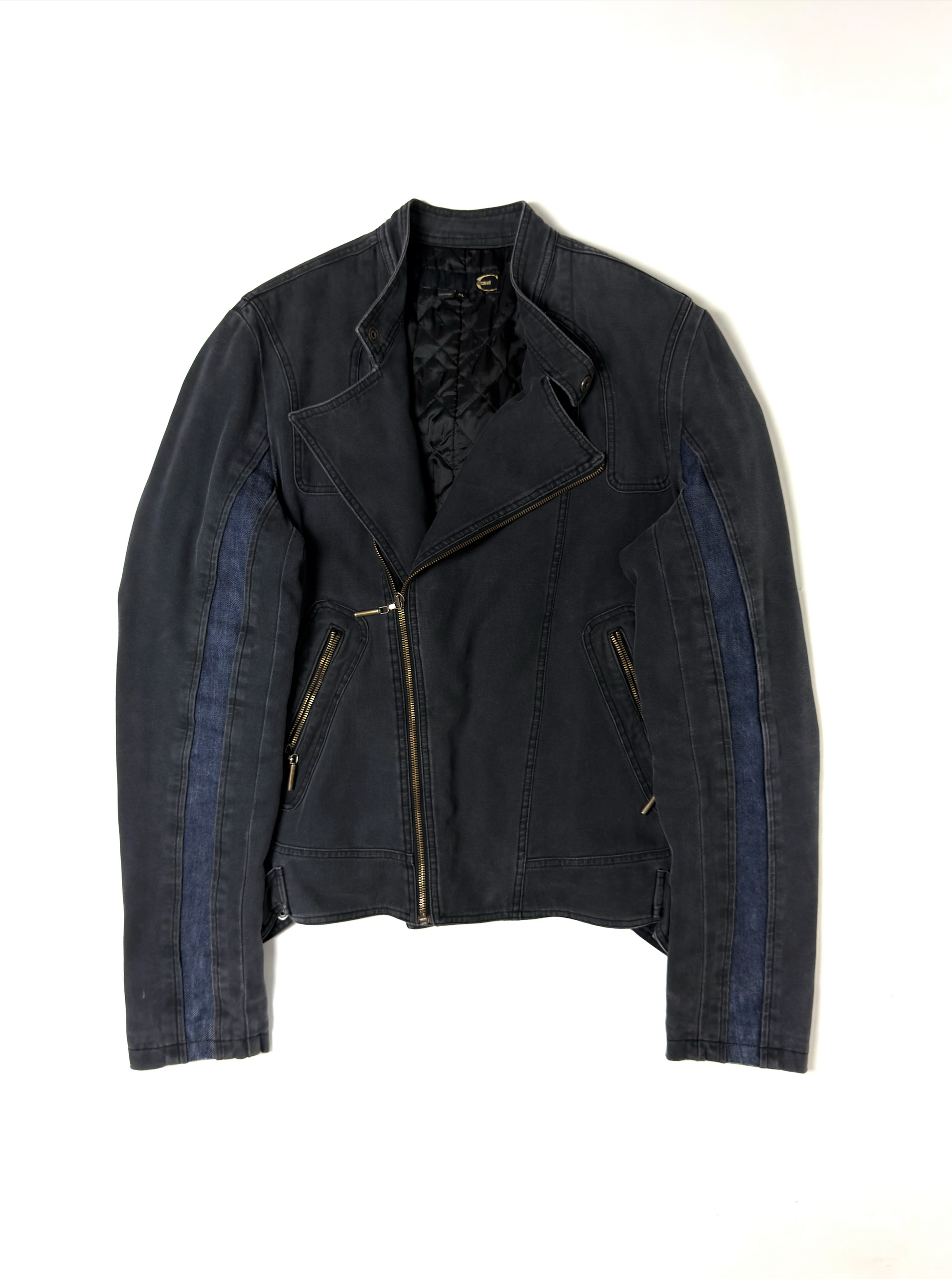 Just Cavalli Vintage Canvas Biker Jacket