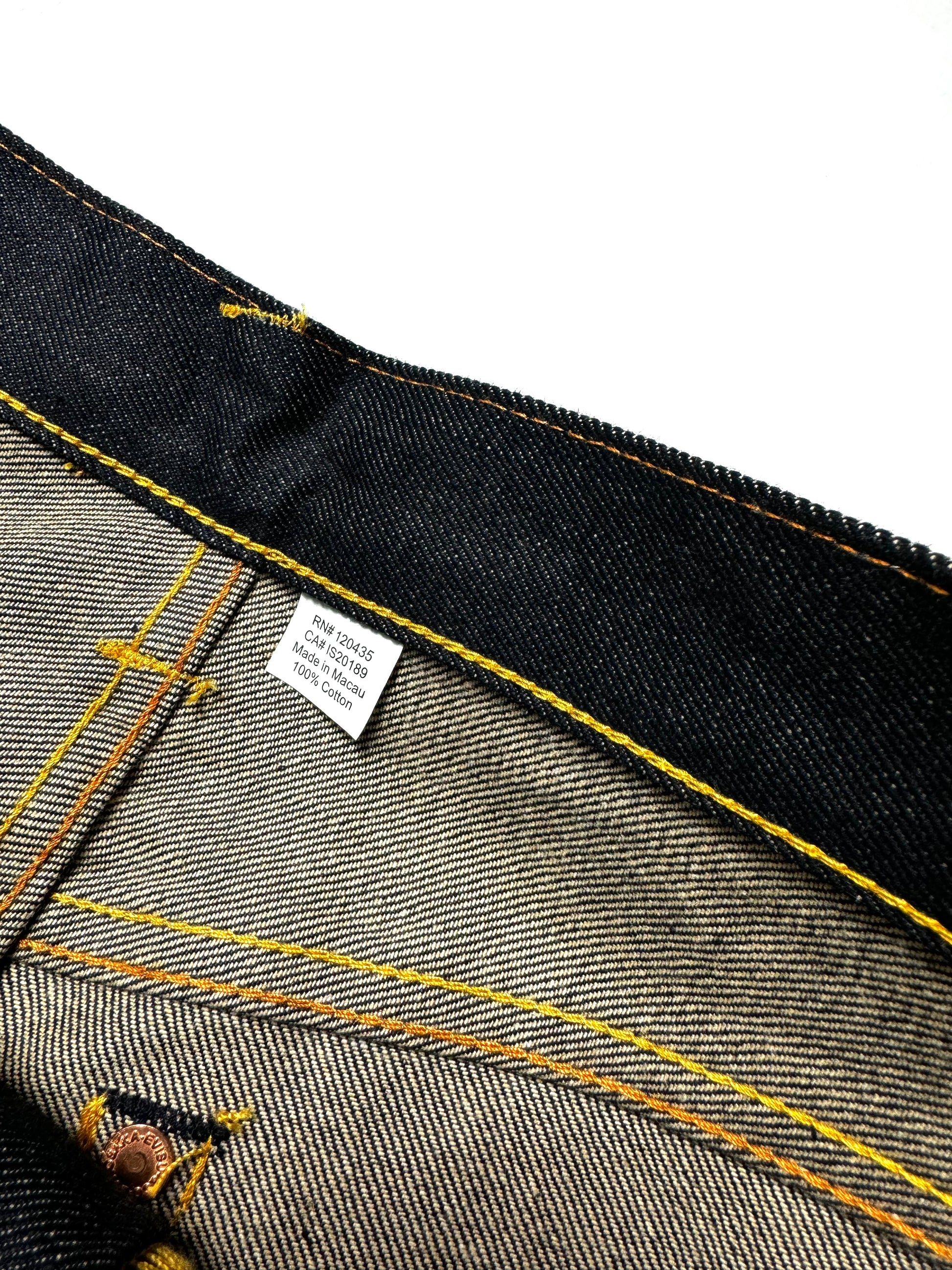 Evisu Remake Blue Daicock Raw Denim Jean