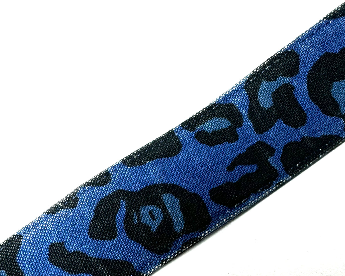 BAPE Blue Leopard Canvas Belt