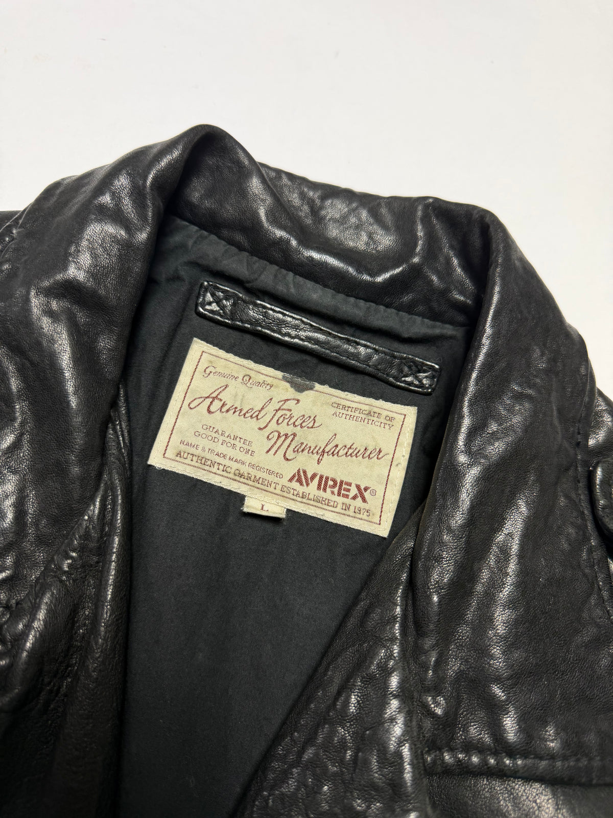 Avirex Lambskin Leather Motorcycle Rider Jacket