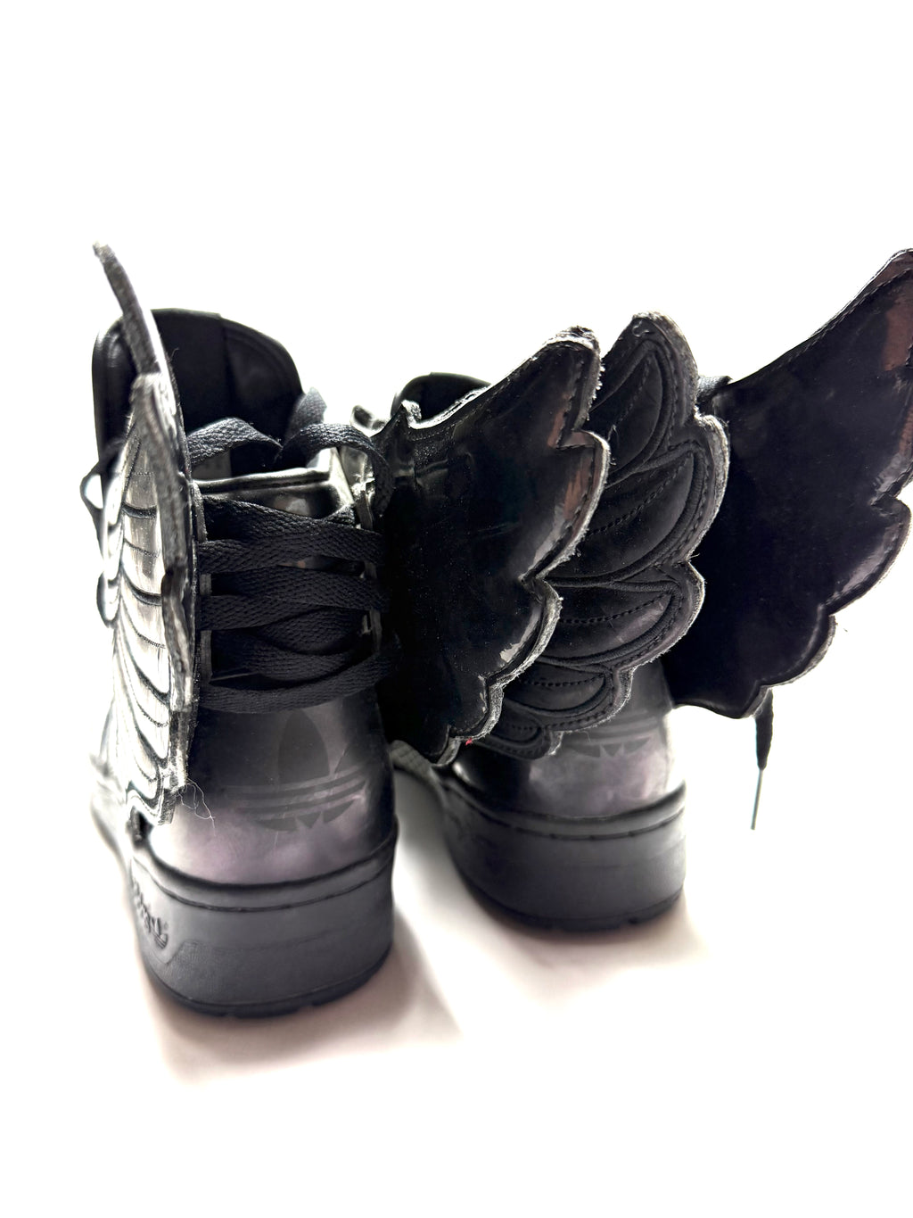 Jeremy Scott x Adidas Black Patent Wing 2.0 Sneaker