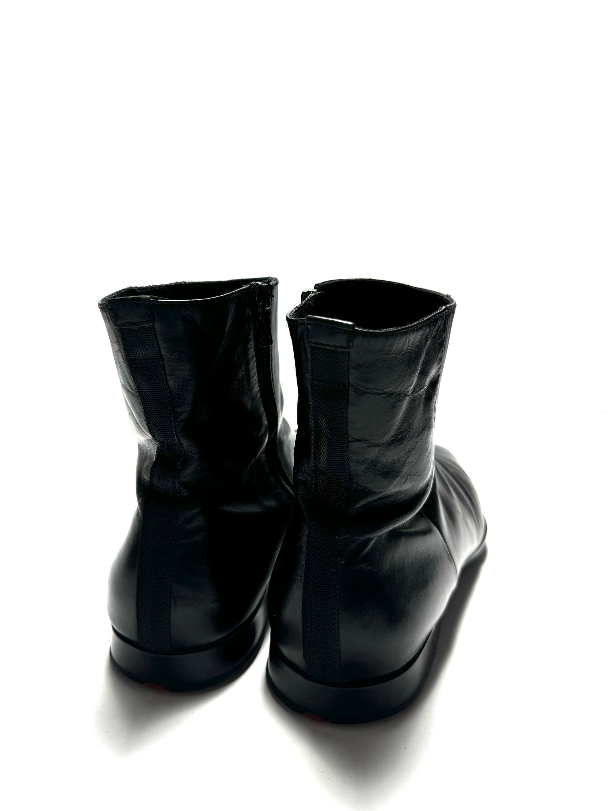 Prada Linea Rossa Black Leather Boot