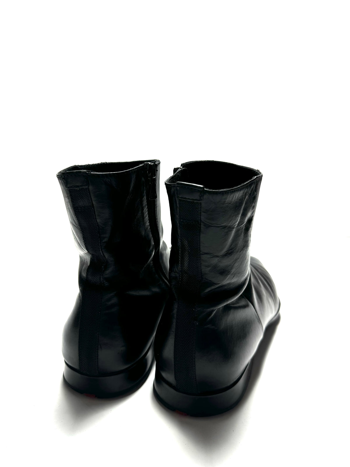 Prada Linea Rossa Black Leather Boot