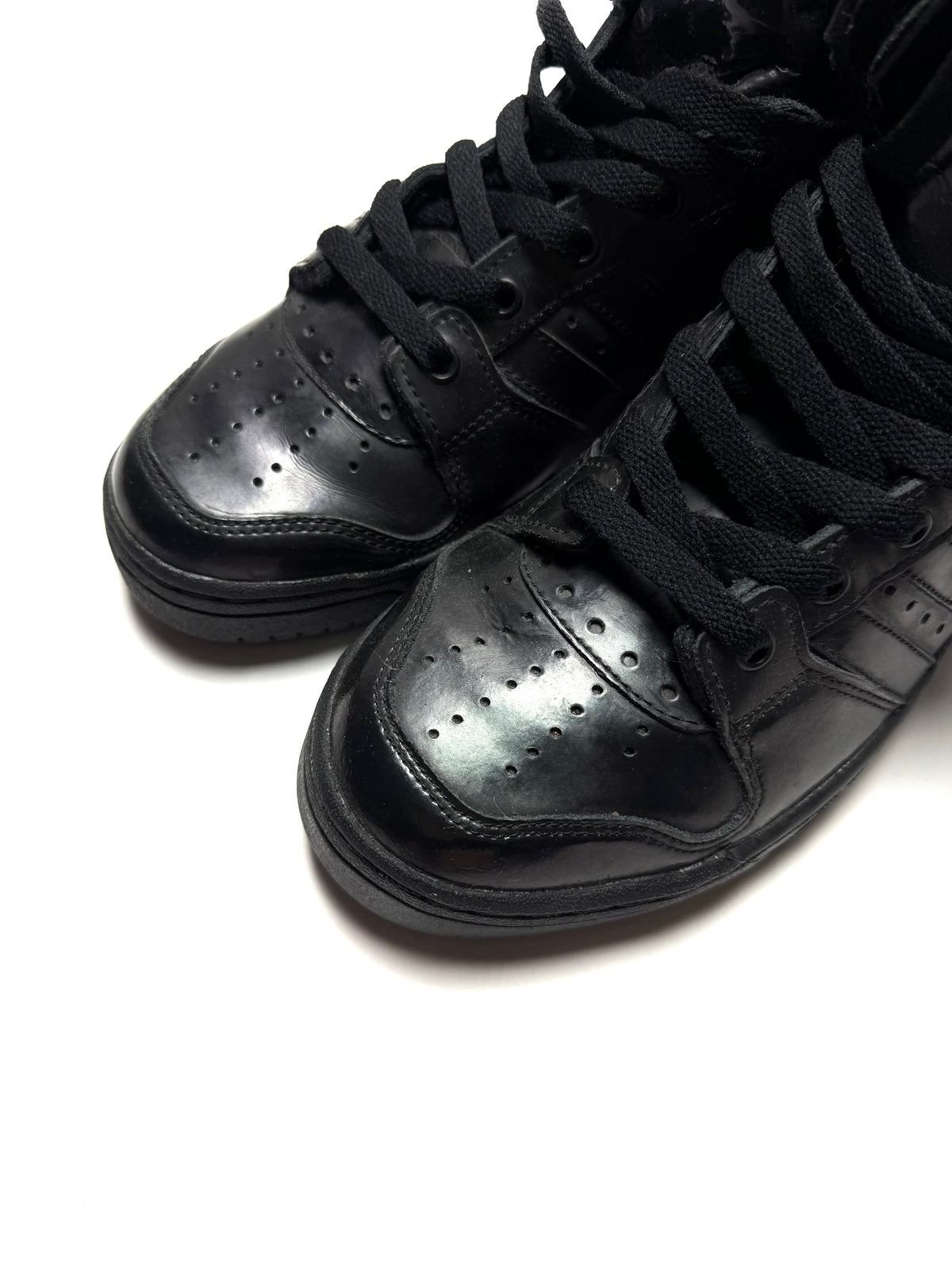 Jeremy Scott x Adidas Black Patent Wing 2.0 Sneaker