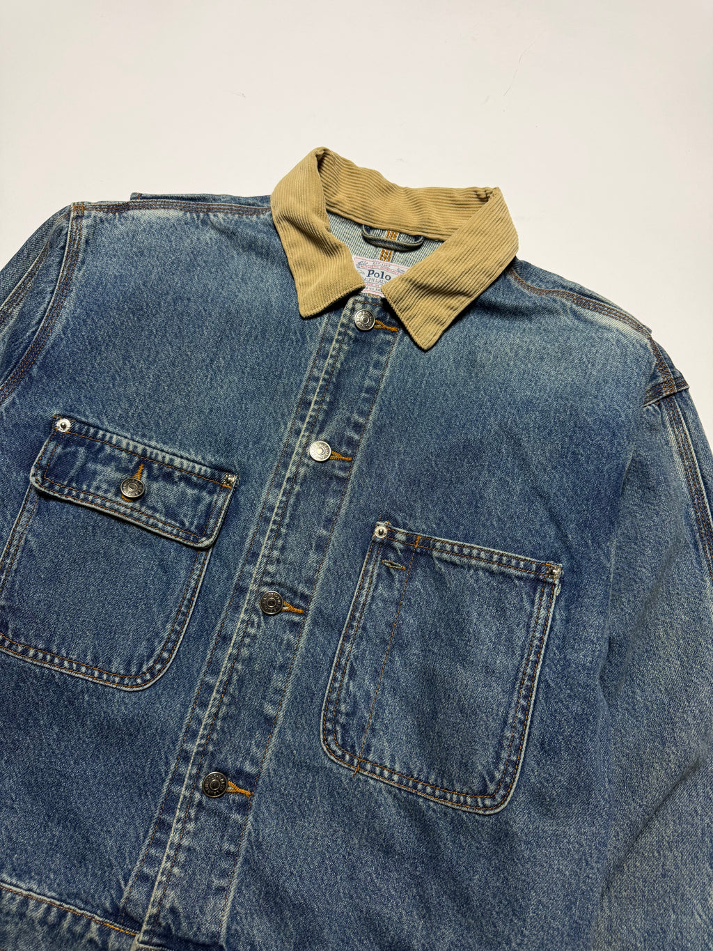 Polo by Ralph Lauren 80-90s Dungarees Corduroy Collar Denim Jacket