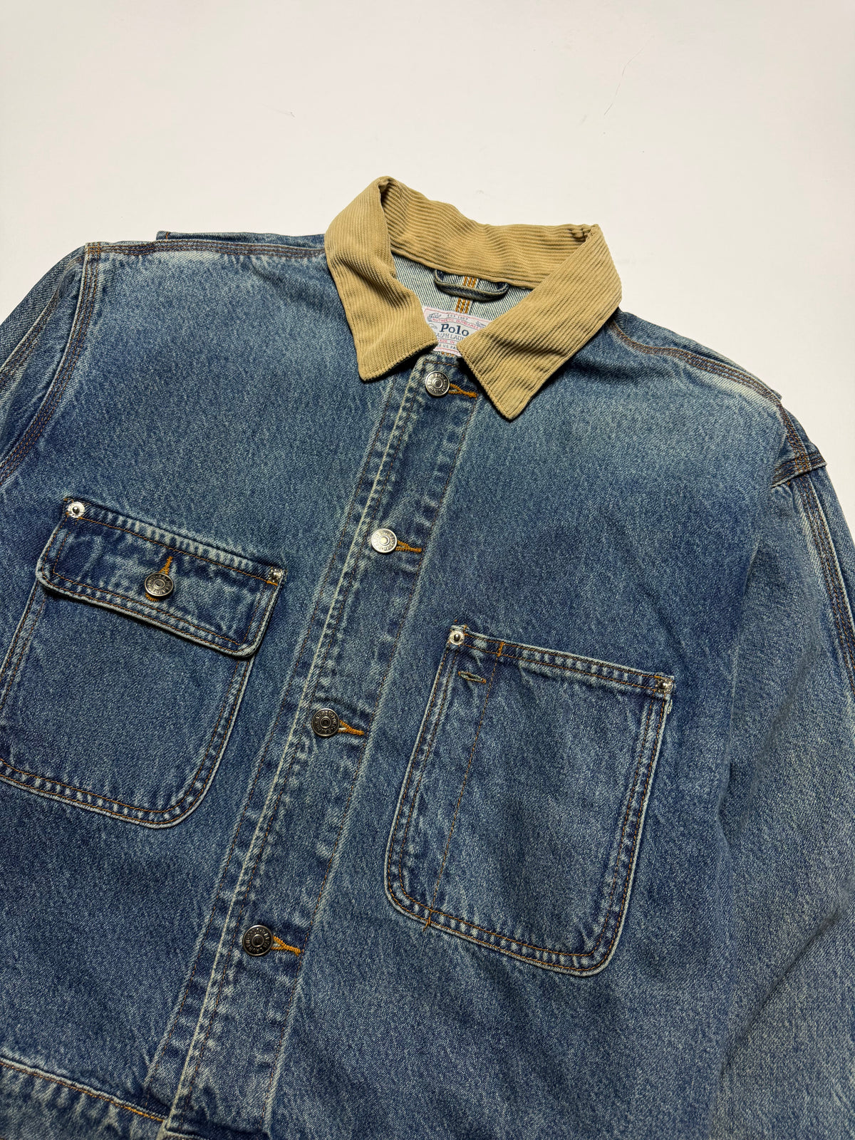 Polo by Ralph Lauren 80-90s Dungarees Corduroy Collar Denim Jacket