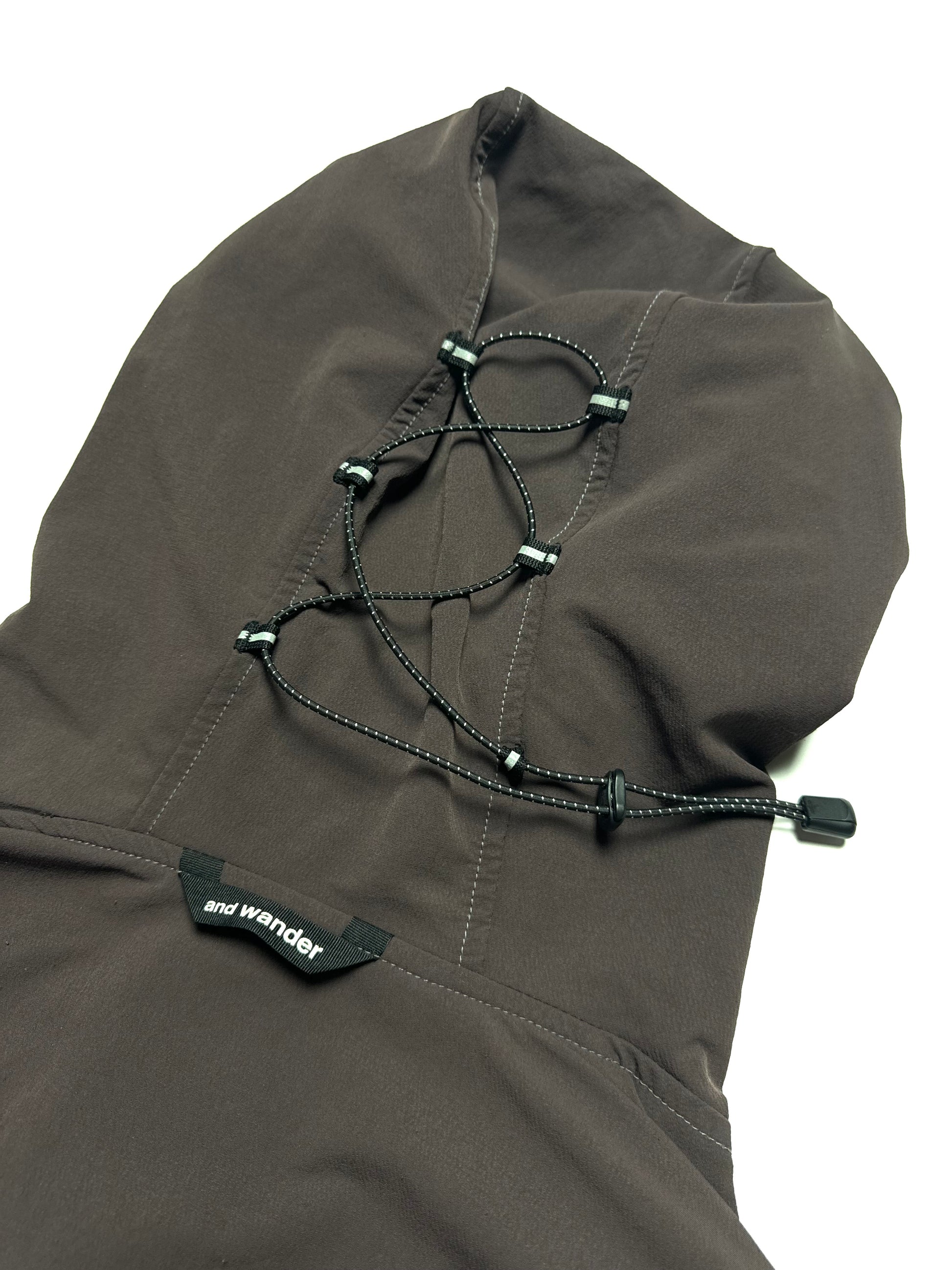 And Wander Logo-Print Nylon Hooded Anorak Parka Maroon