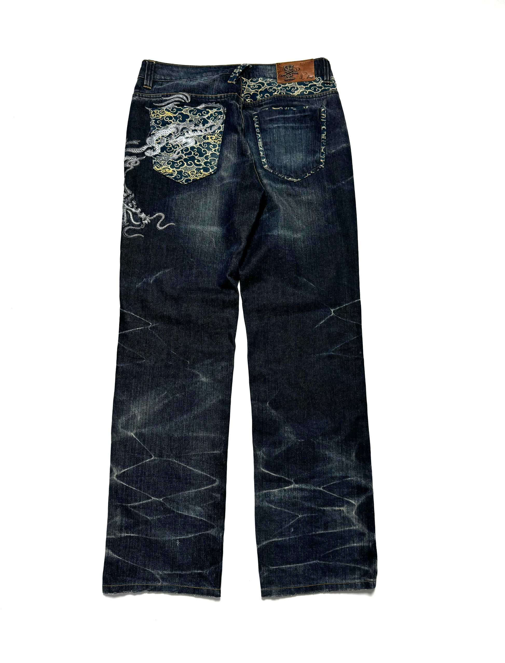 Big Train Y2K Japanese Washed Embroidery Denim Jean