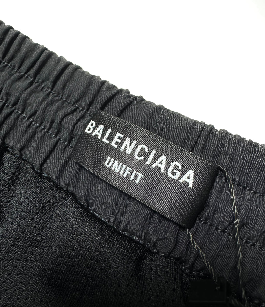 Balenciaga Unifit Sporty B Logo Track Black Nylon Pant