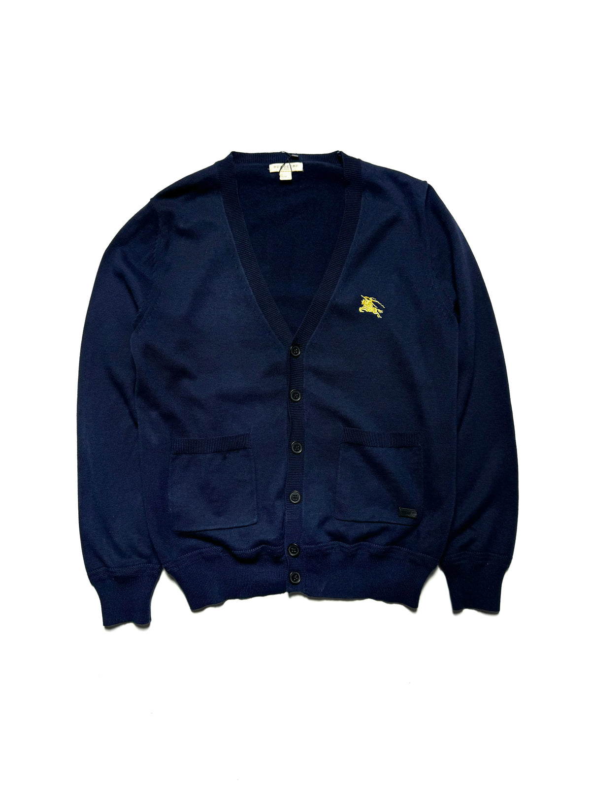 Burberry Navy Wool Cardigan