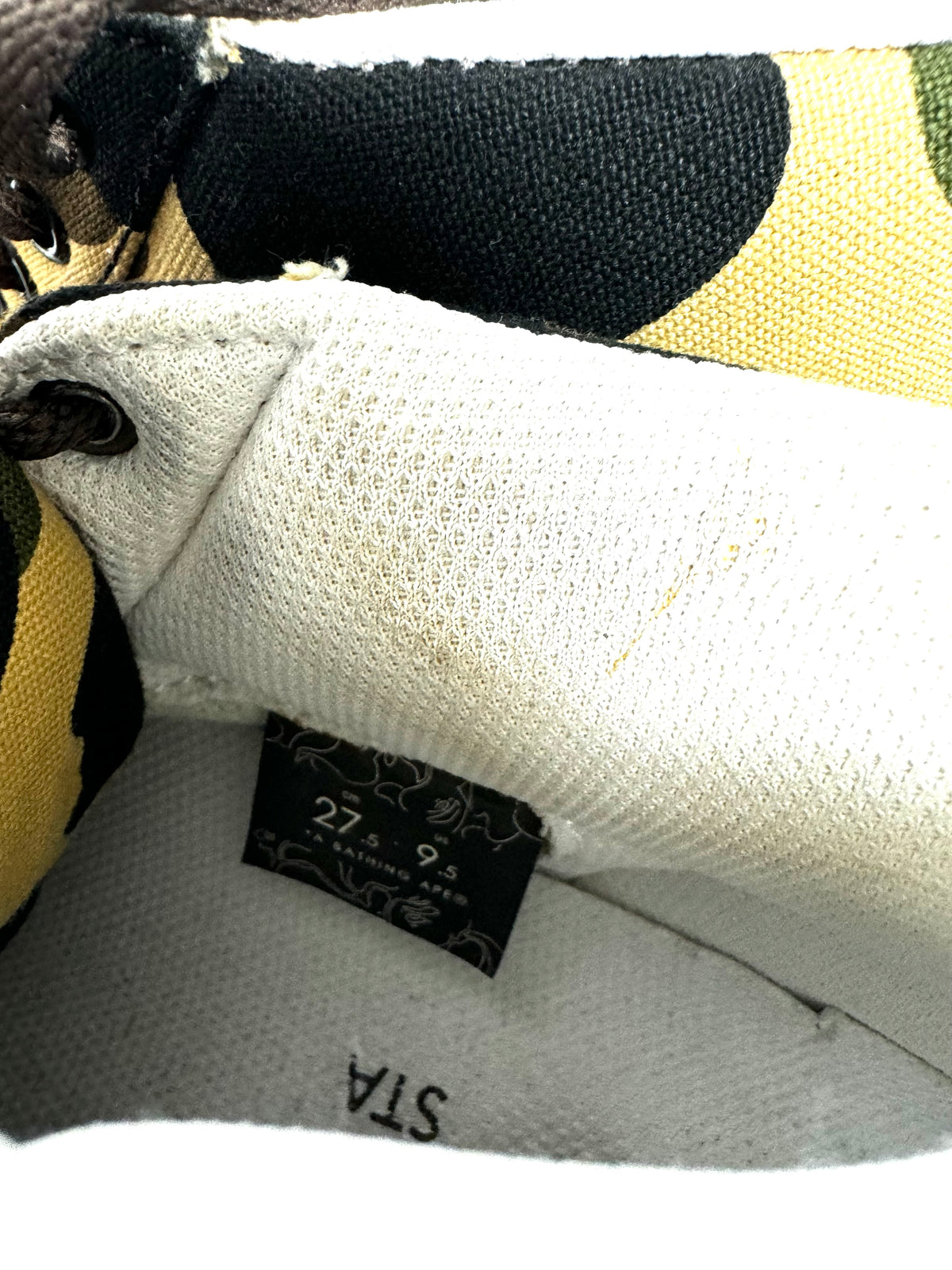 BAPE 2000s Camo Leather Skullsta High Top
