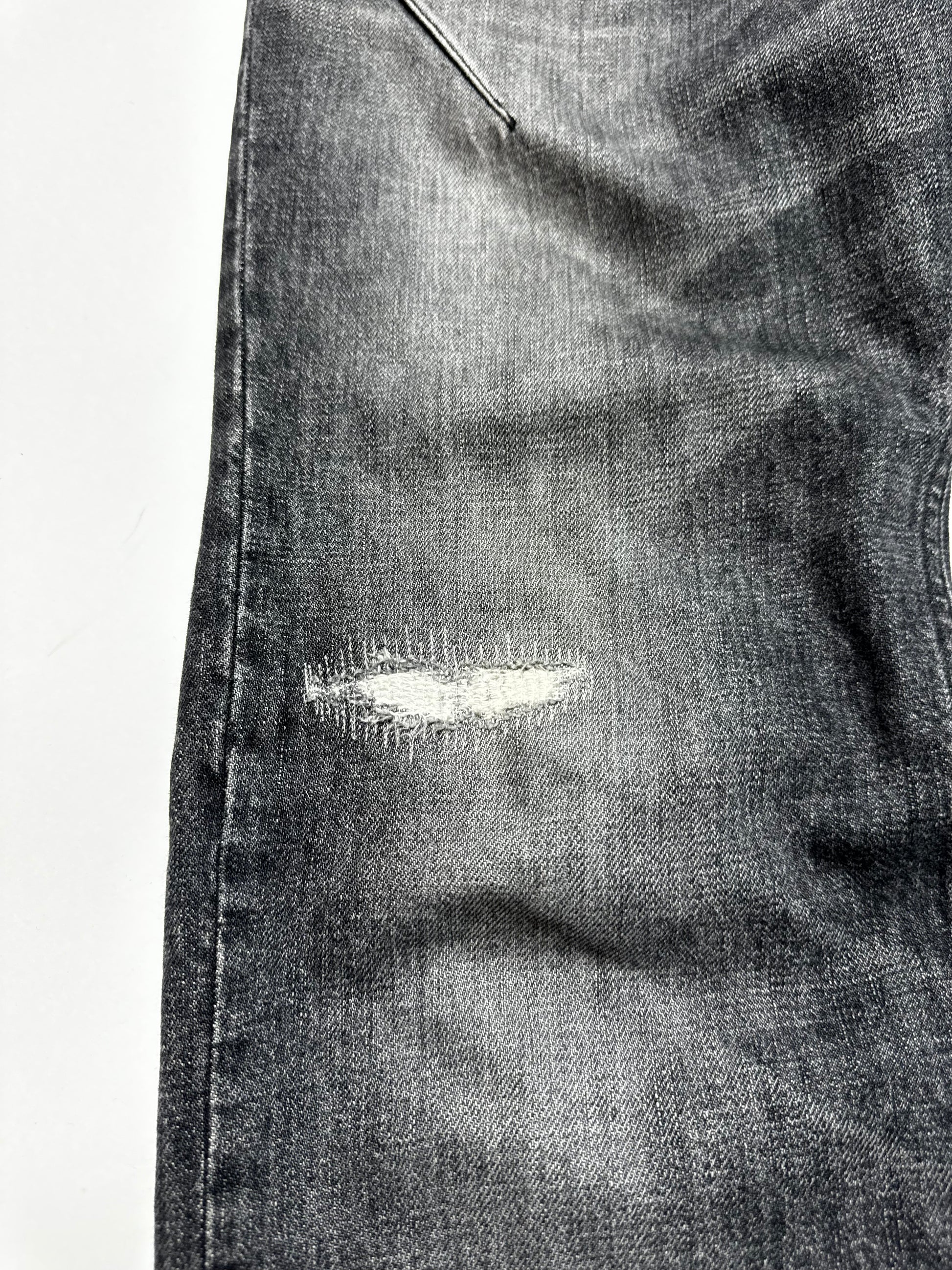 Number Nine Dark Grey Washed Distressed Jean