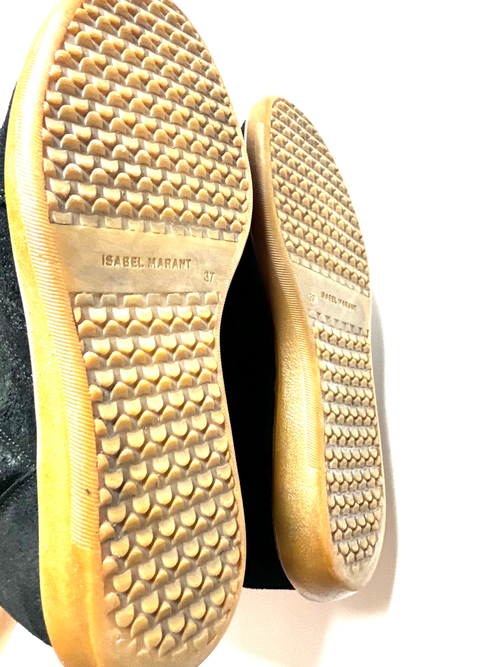 Isabel Marant Bekett Wedge Black Suede Sneaker