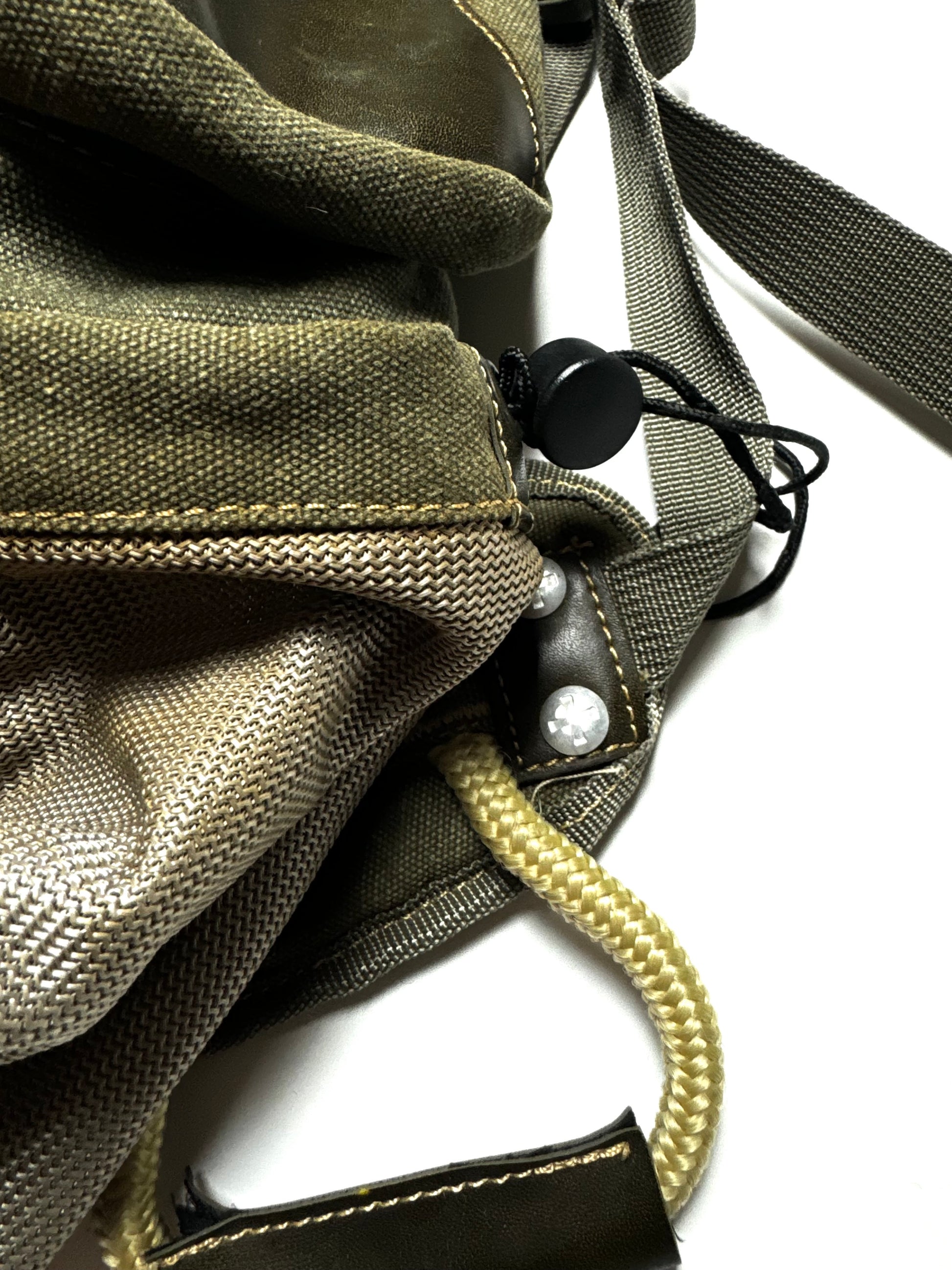 Diesel Spare Parts Line Multi-Pocket Military Army Leather Backpack 90s