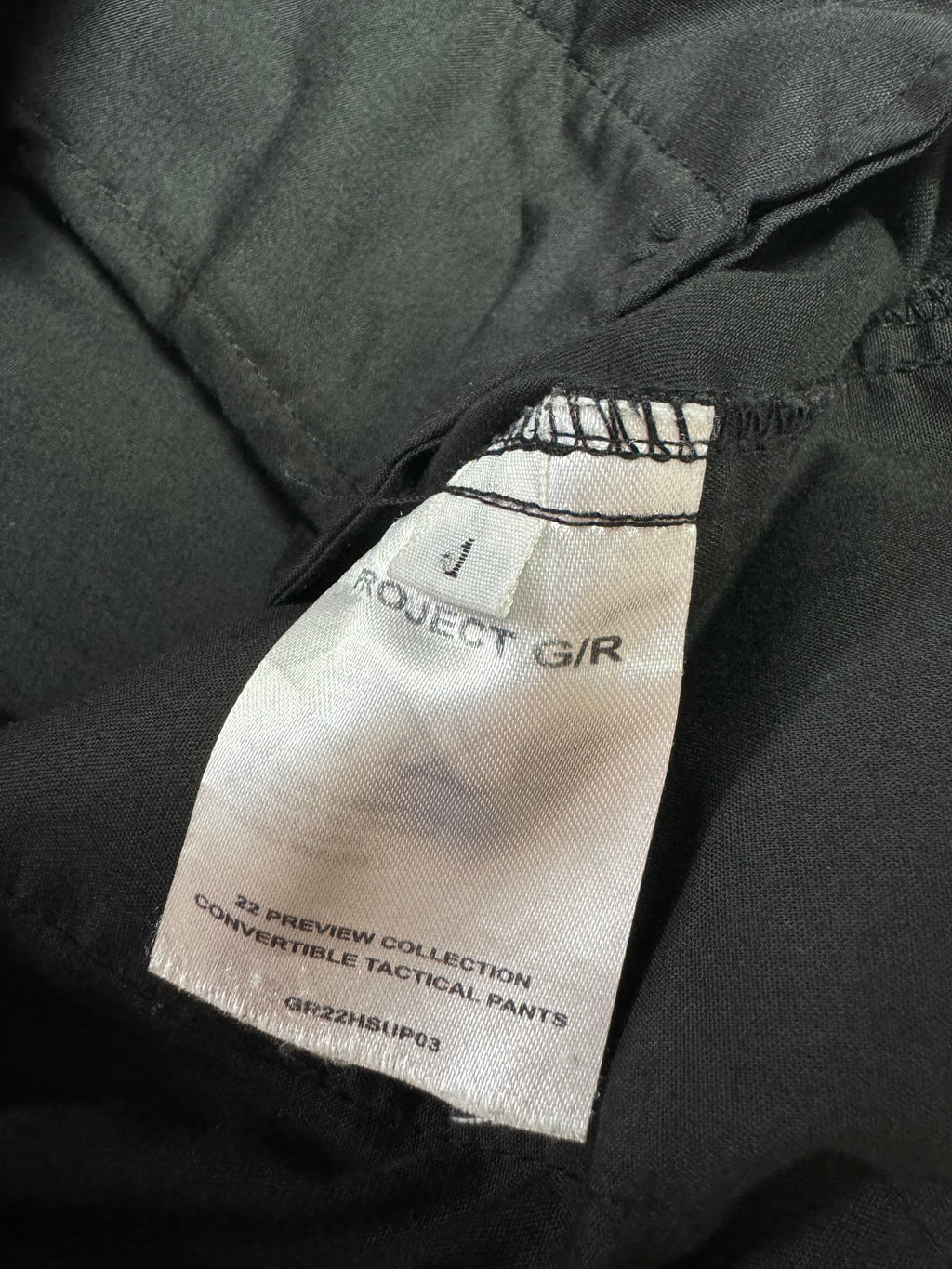 Project G/R Black Cargo Short/Pant