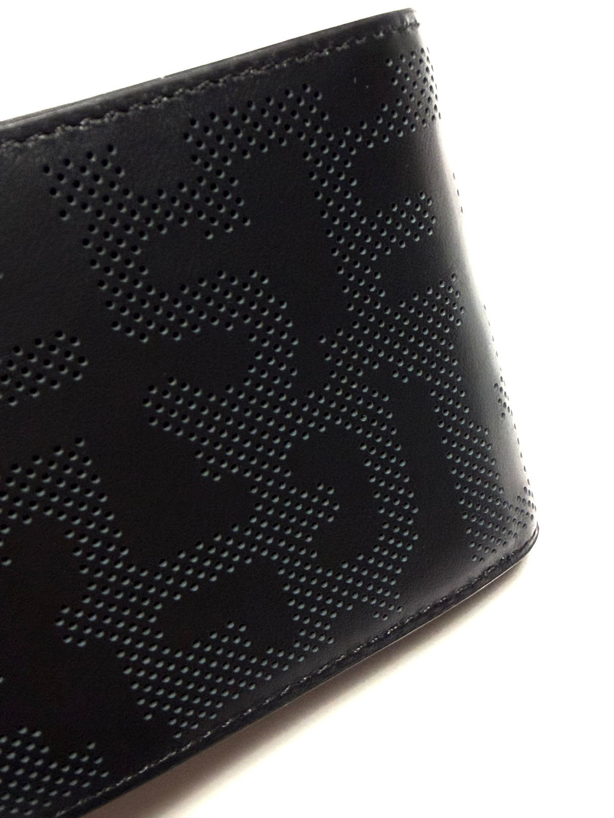Diesel Bi Fold Coin Pocket Black Leather Wallet