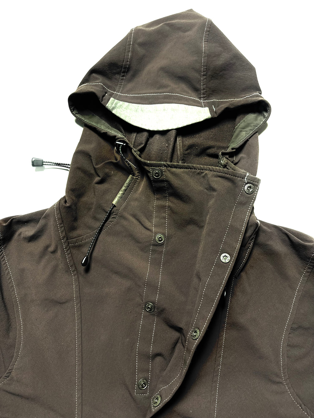 And Wander Logo-Print Nylon Hooded Anorak Parka Maroon