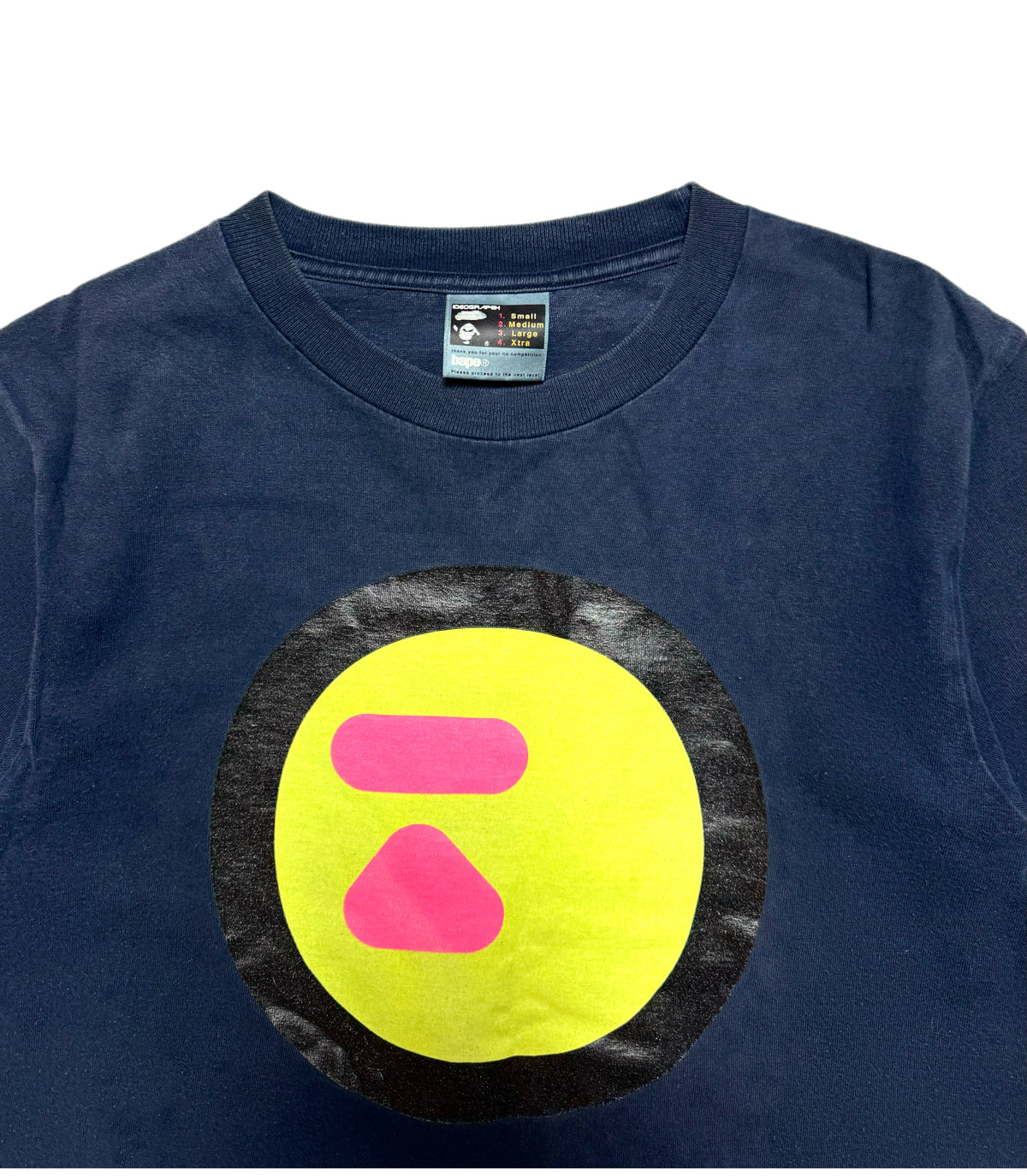 BAPE OG 2000s Ape Head Dot Navy Tee