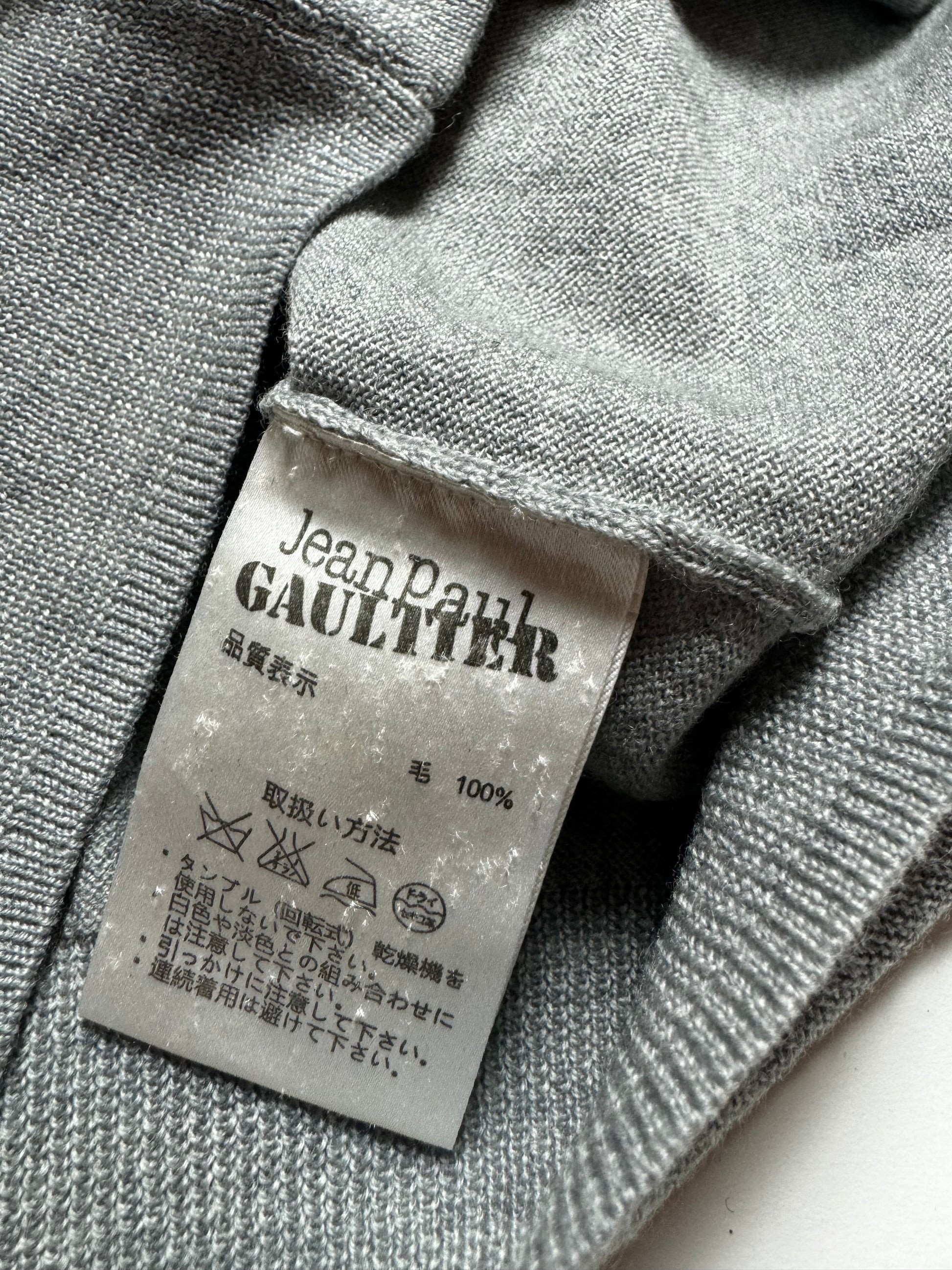 Jean Paul Gaultier Pins Light Grey Cardigan