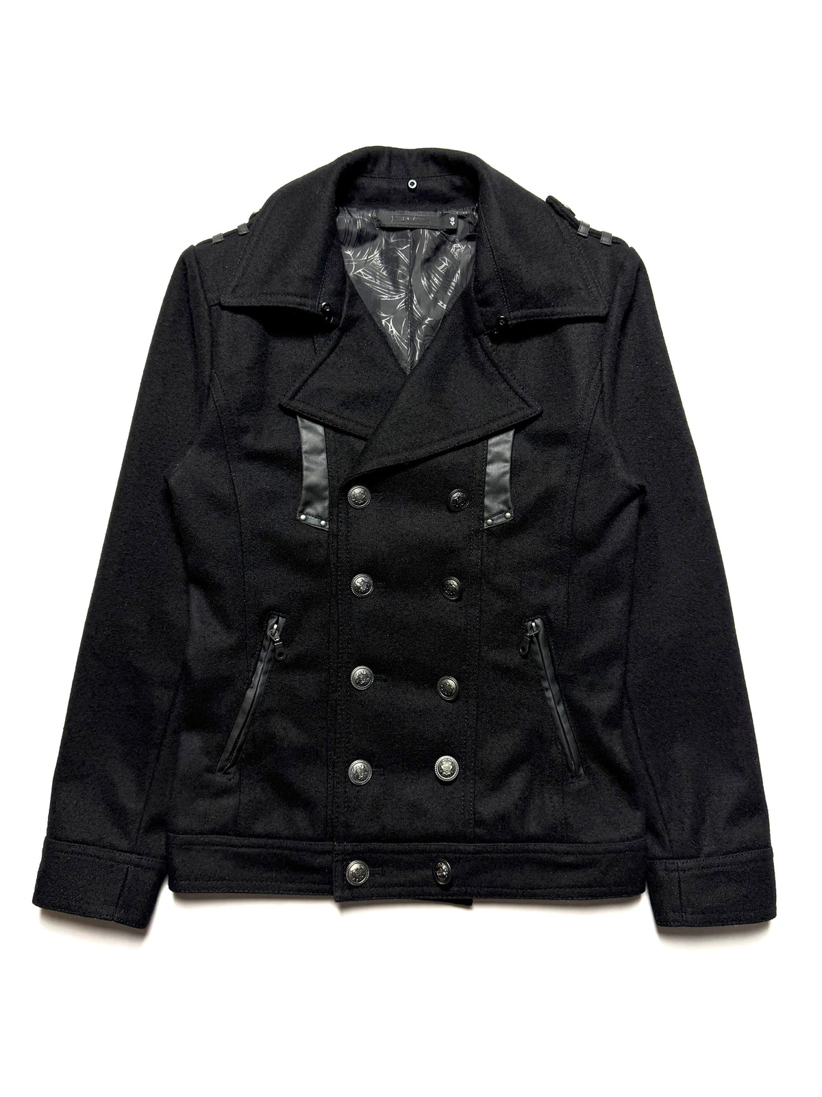FUGA Double Breasted Wool Napoleon Jacket