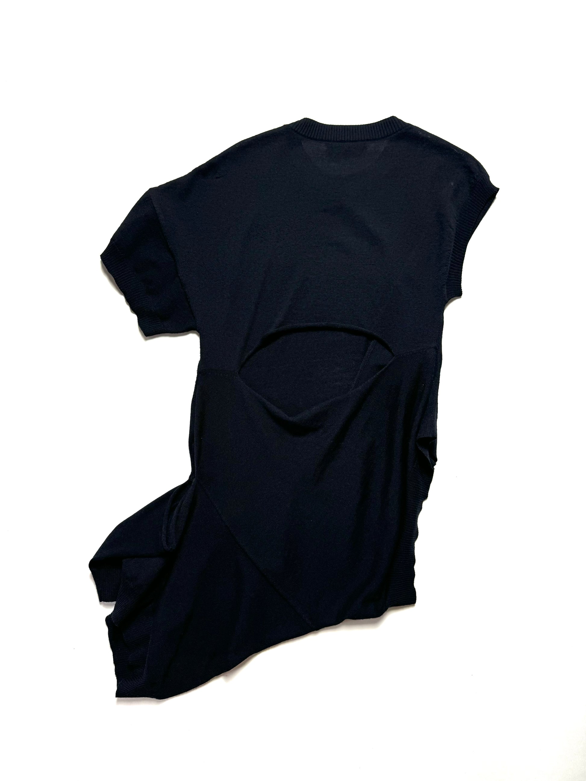 Undercover Asymmetric Black Pull Over Knit Dress